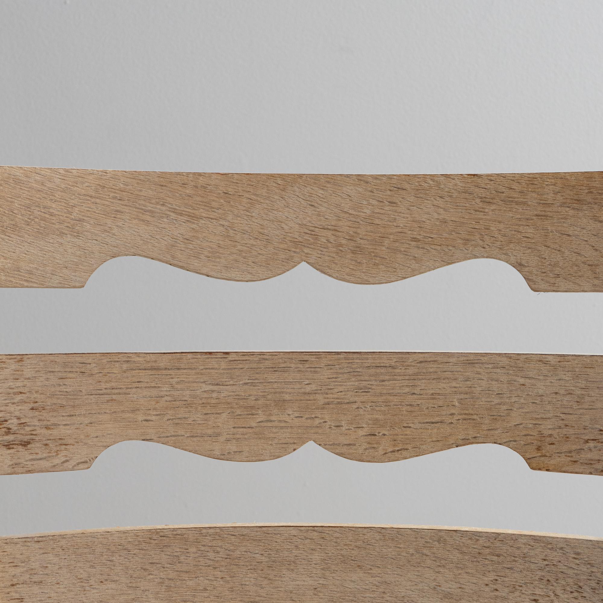 Set Of Six 1950s French Oak Dining Chairs With Upholstered Seats in vendita 2