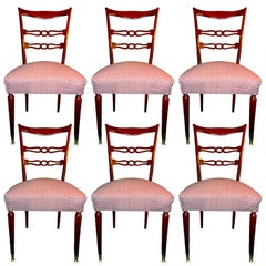 Set of Six 1950's Italian Dining Chairs