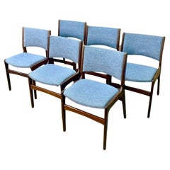 Set of Six 1960s Danish African Teak Dining Chairs