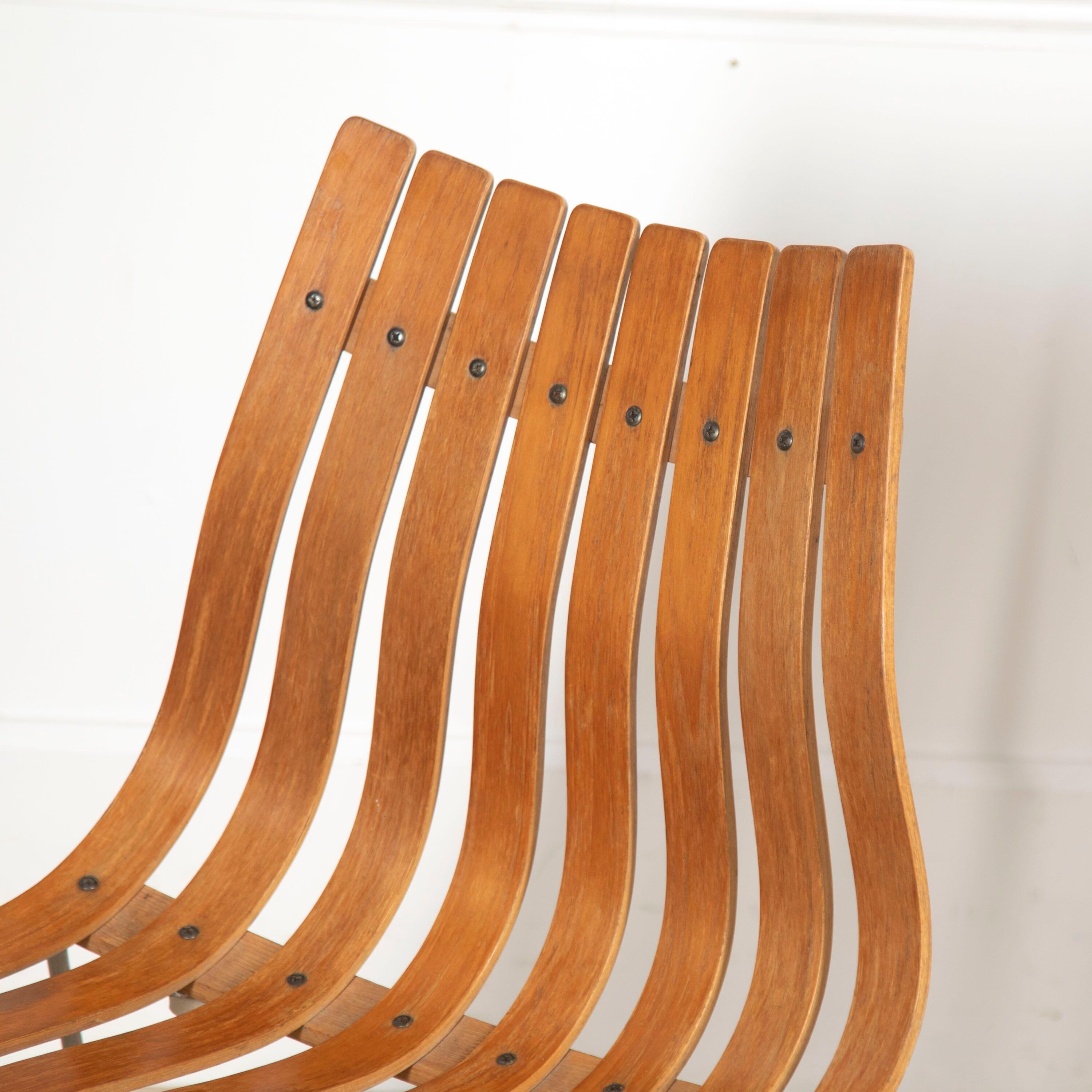 Mid-Century Modern Set of Six 1960s Hans Brattrud Dining Chairs