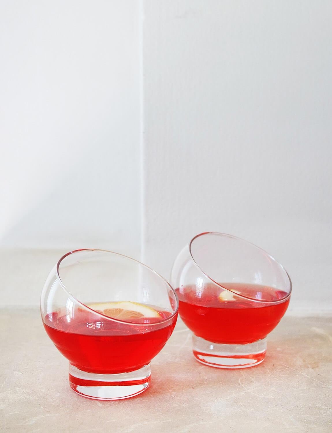 Mid-20th Century Set of Six 1960s Italian Spherical Aperitivi Glasses