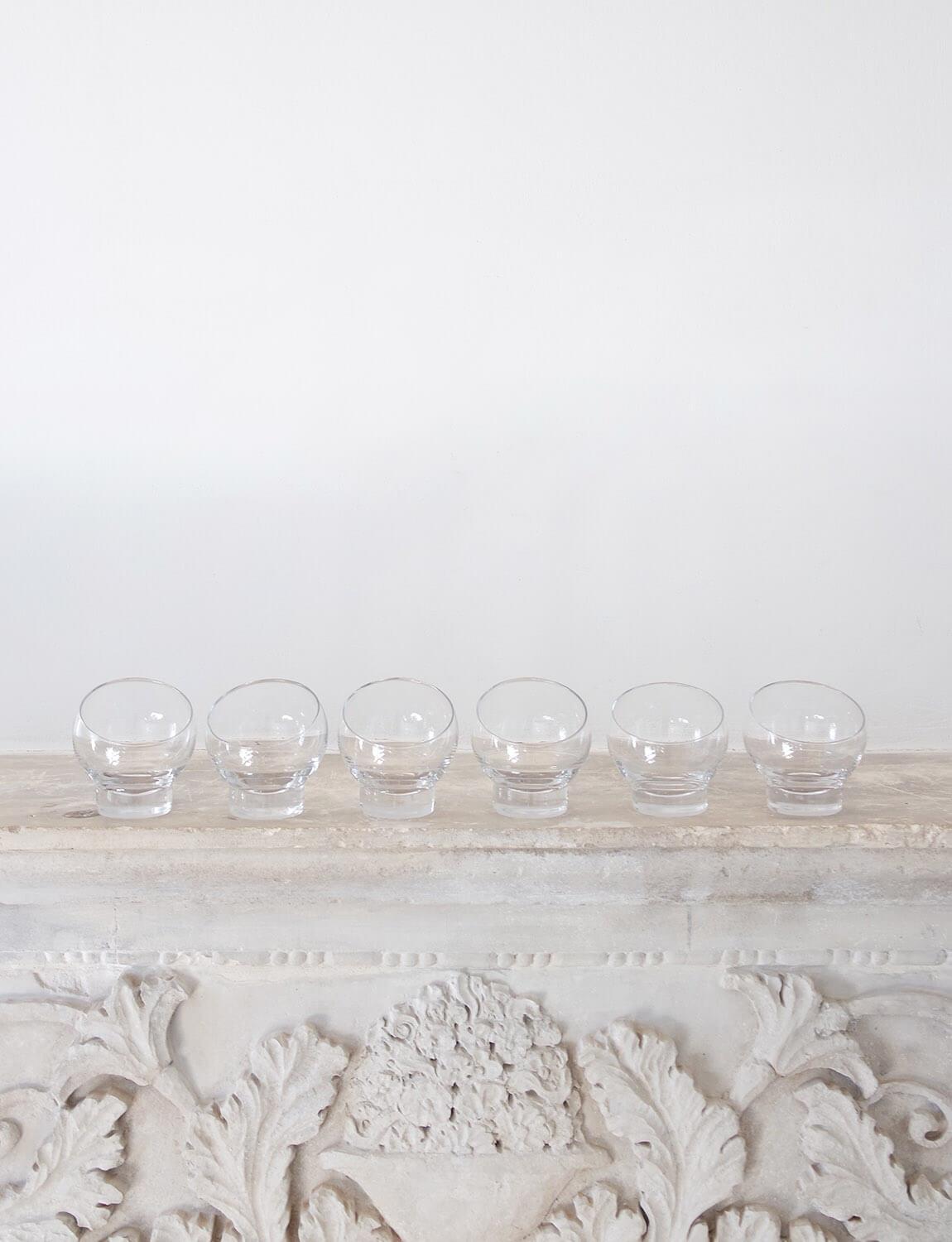 Set of Six 1960s Italian Spherical Aperitivi Glasses 2