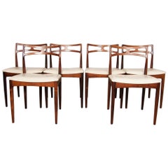 Set of Six 1960s Johannes Anderson Rosewood Dining Chairs