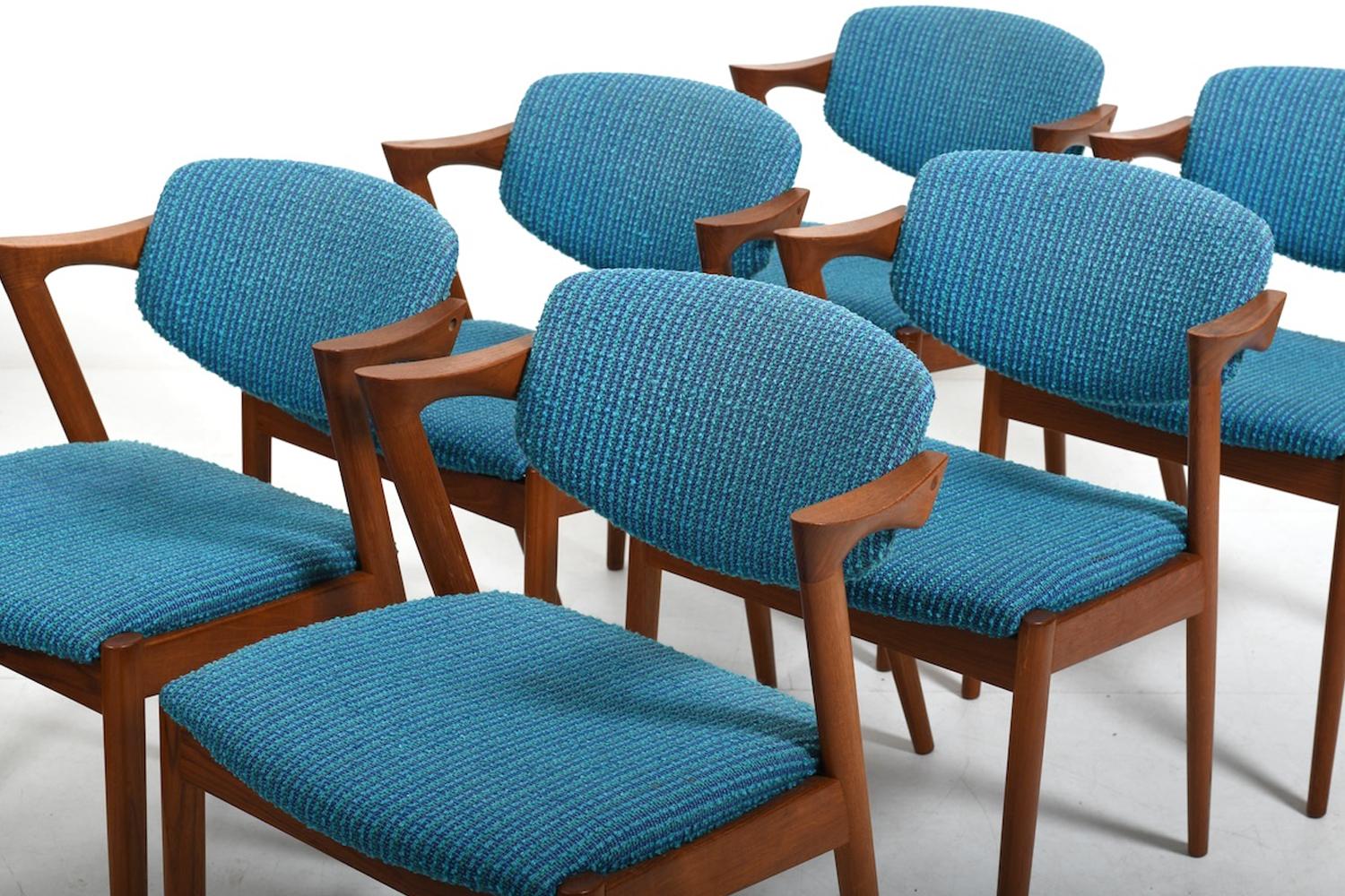 Set of six 1960s Kai Kristiansen Teak Z-Chairs In Good Condition In Handewitt, DE
