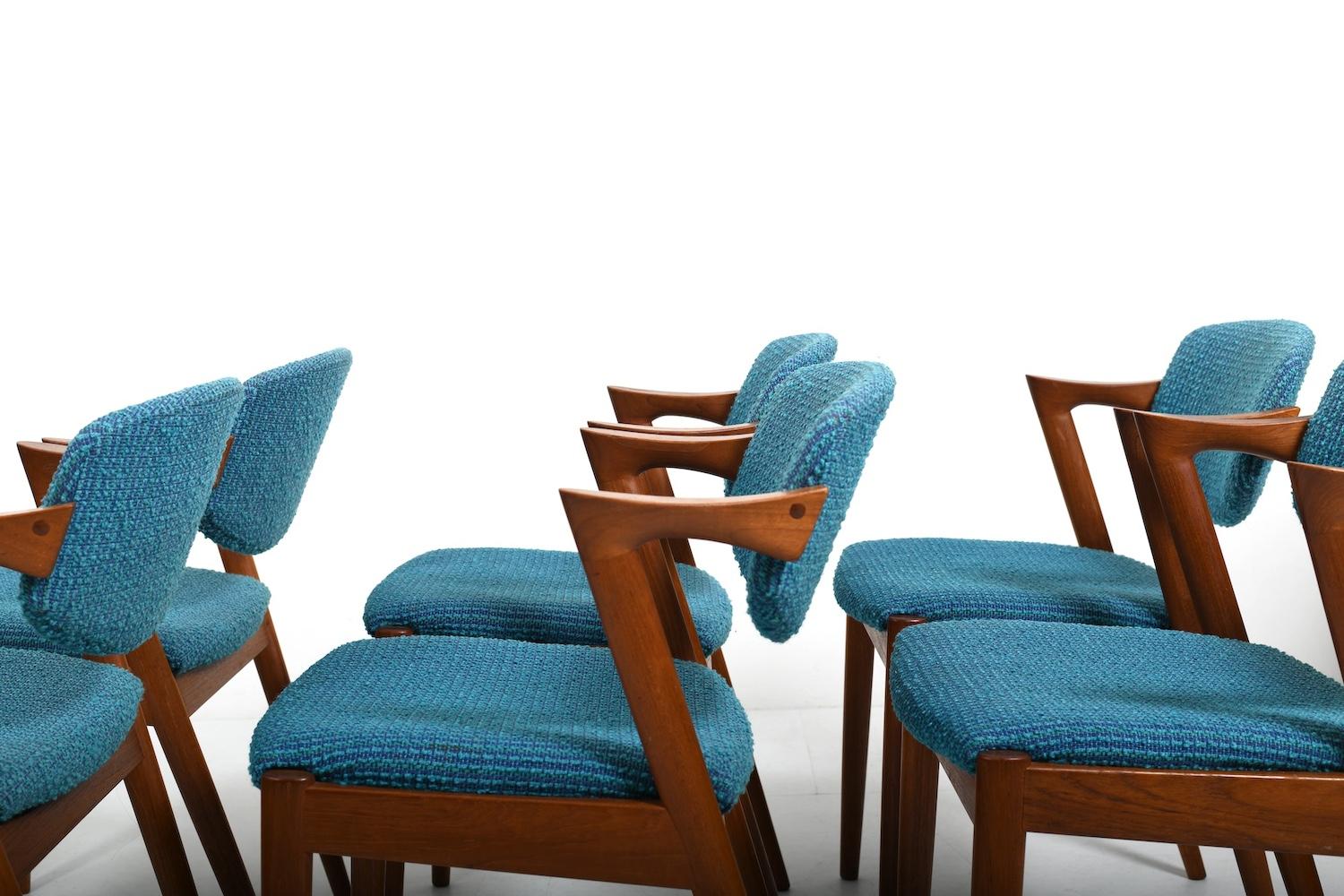Set of six 1960s Kai Kristiansen Teak Z-Chairs 2