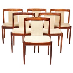 Set of Six 1960s Rosewood Dining Chairs Attributed to Heltborg Møbler, Denmark