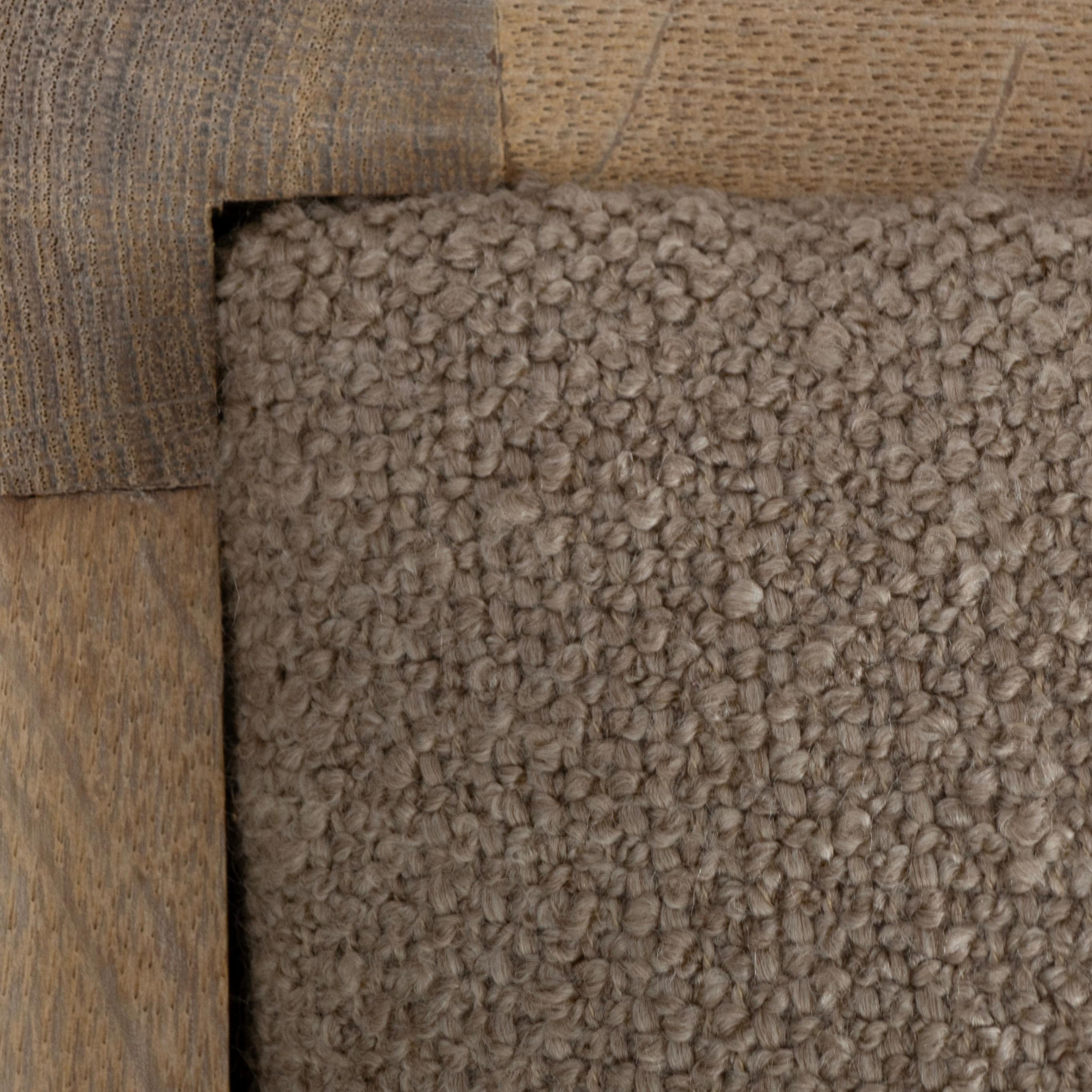 Set Of Six 1970s Belgian Oak Dining Chairs With Upholstered Seats im Angebot 5