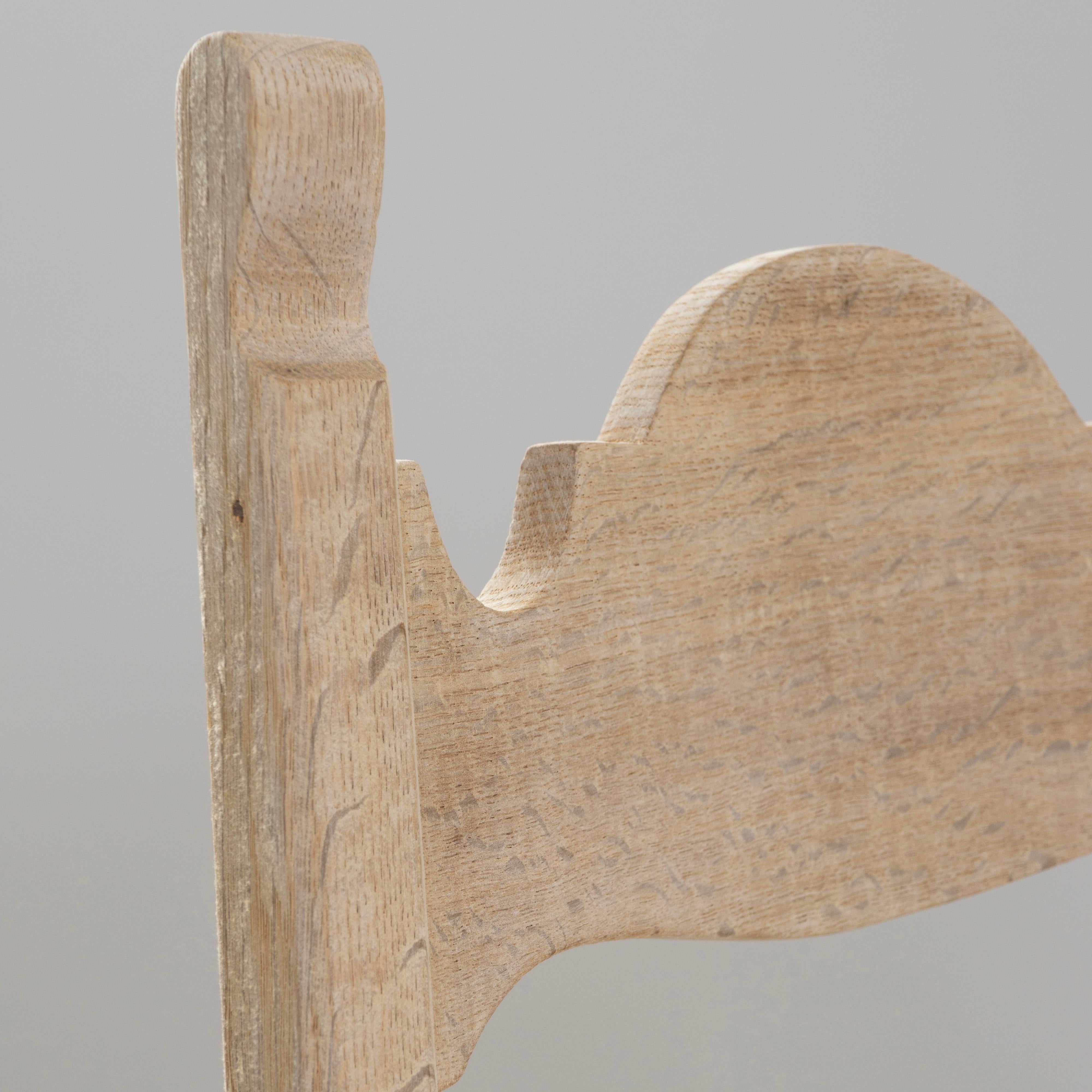 Set Of Six 1970s Belgian Oak Dining Chairs With Upholstered Seats (Polster) im Angebot