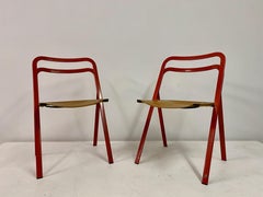 Set of Six 1970s Folding Chairs by Giorgio Cattelan for Cidue
