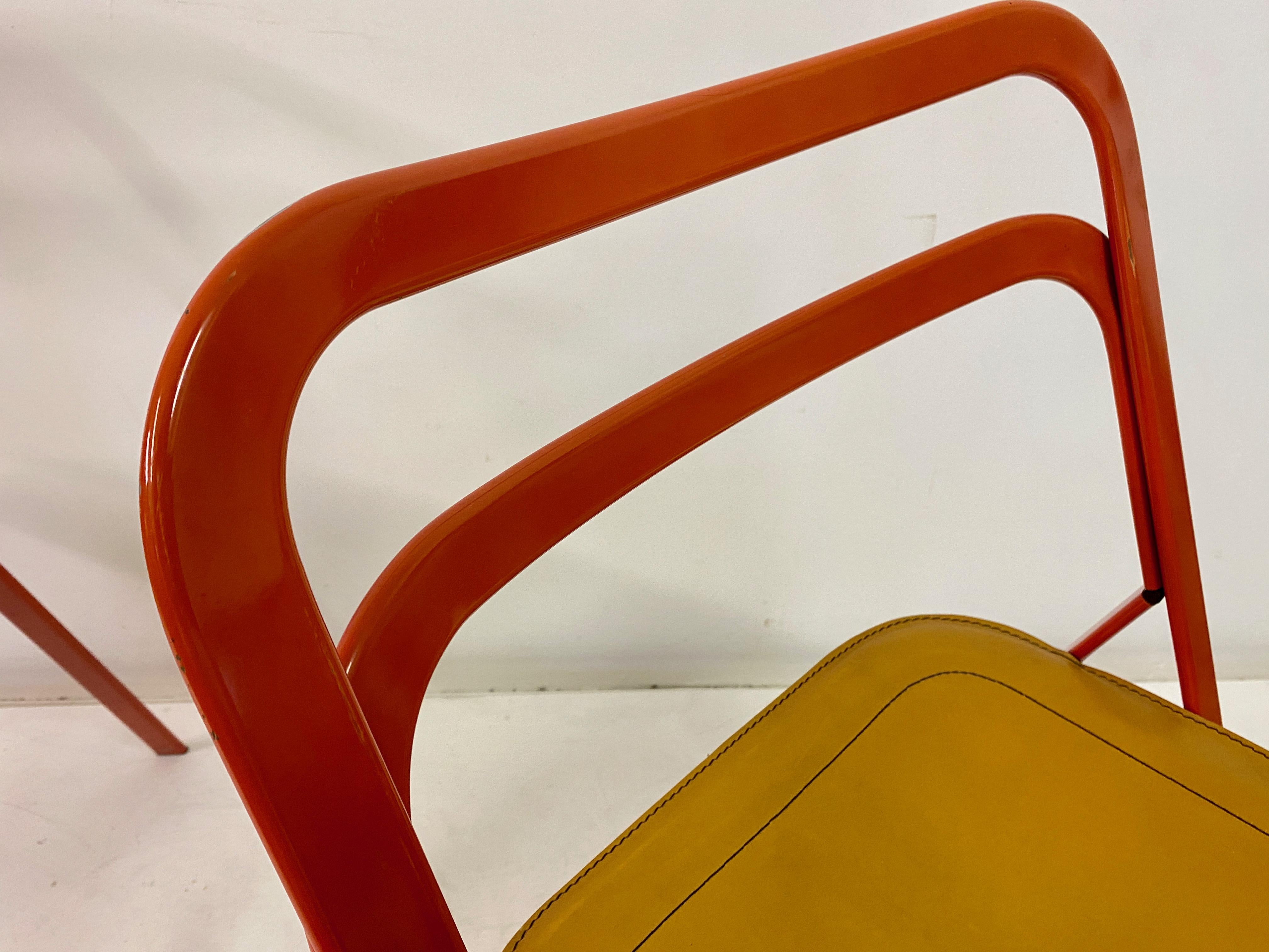 Set of Six 1970s Folding Chairs by Giorgio Cattelan for Cidue For Sale 2