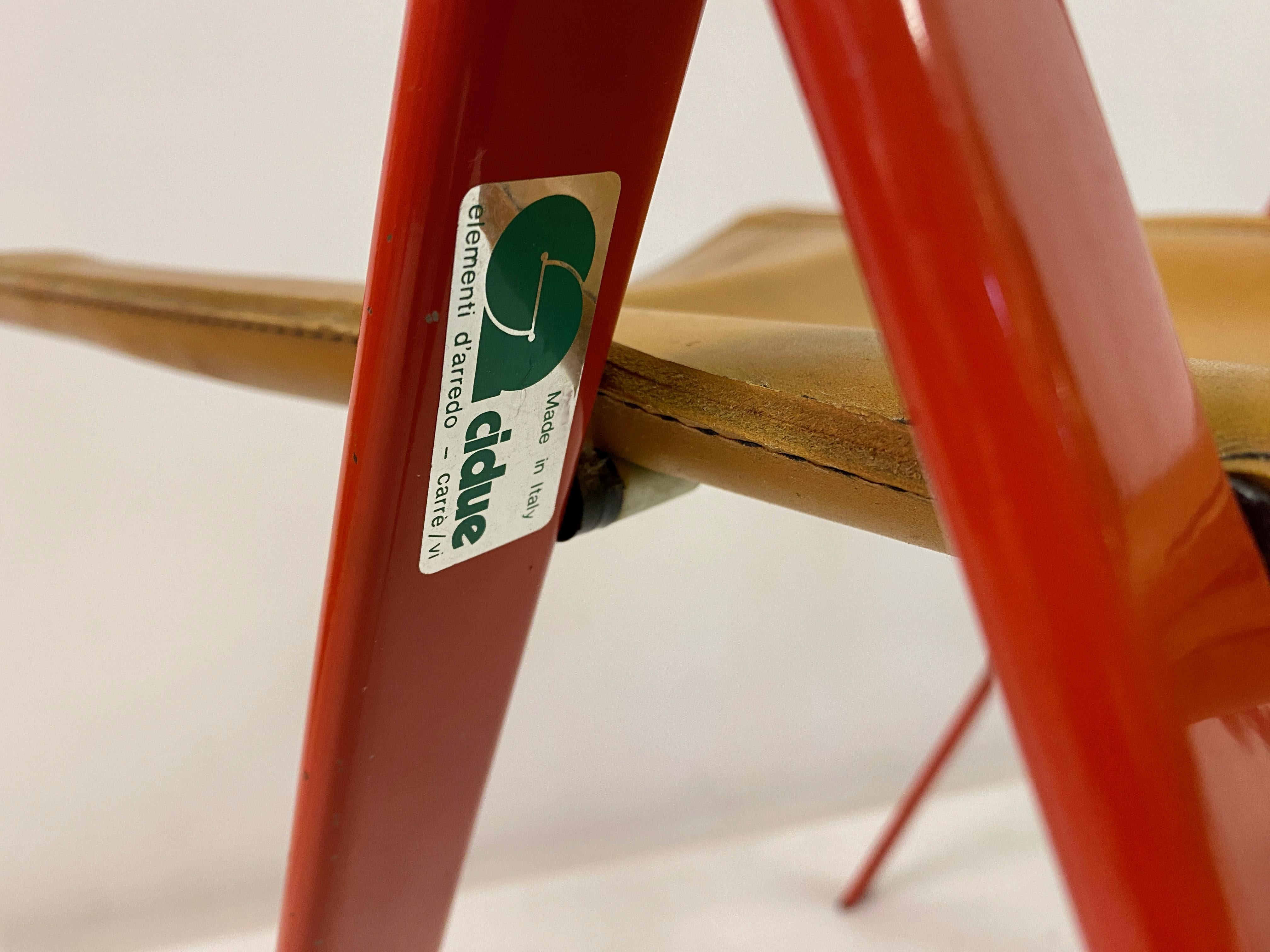 Set of Six 1970s Folding Chairs by Giorgio Cattelan for Cidue 3