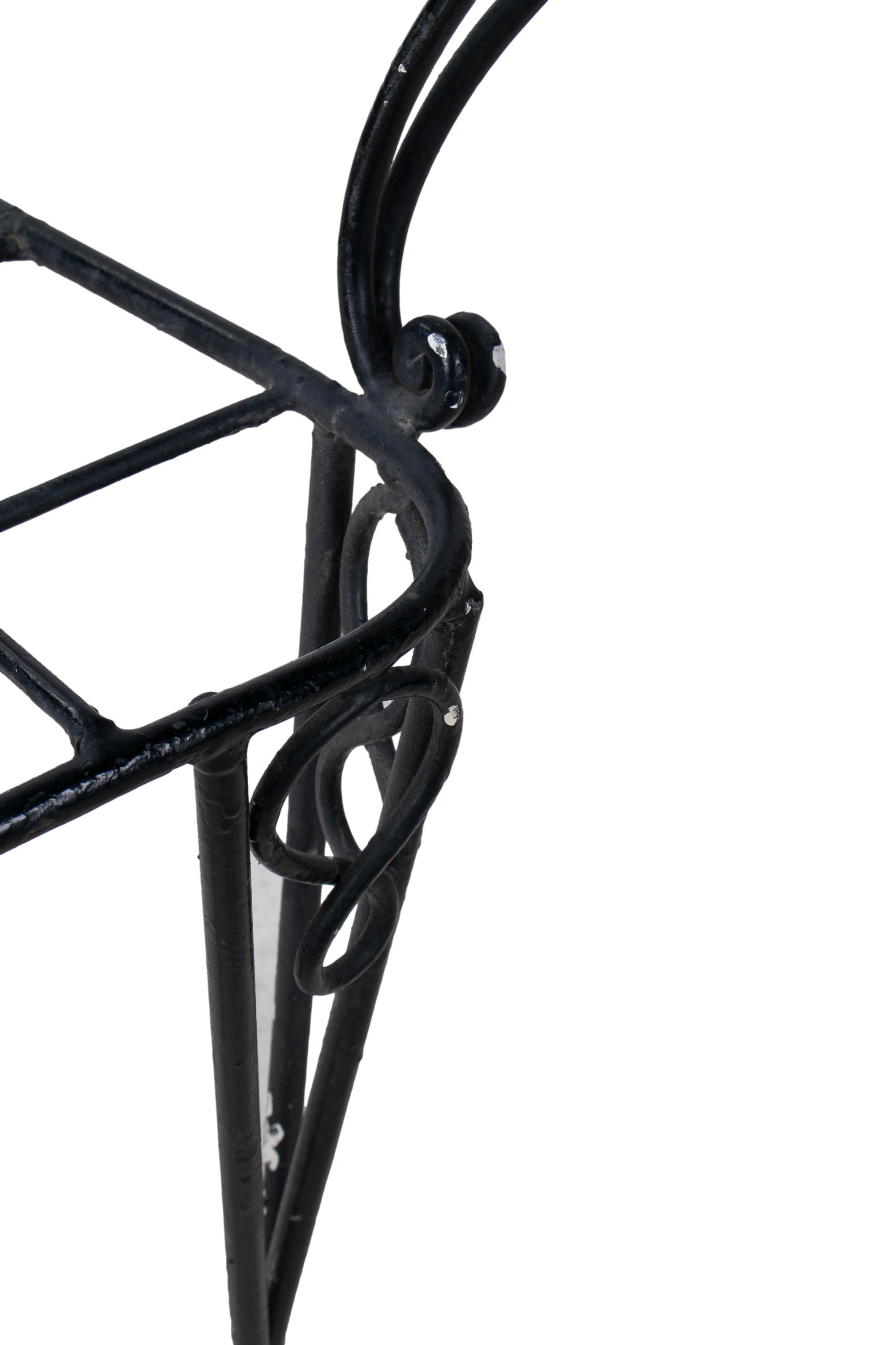 Set of Six 1970s French Iron Garden Chairs 9