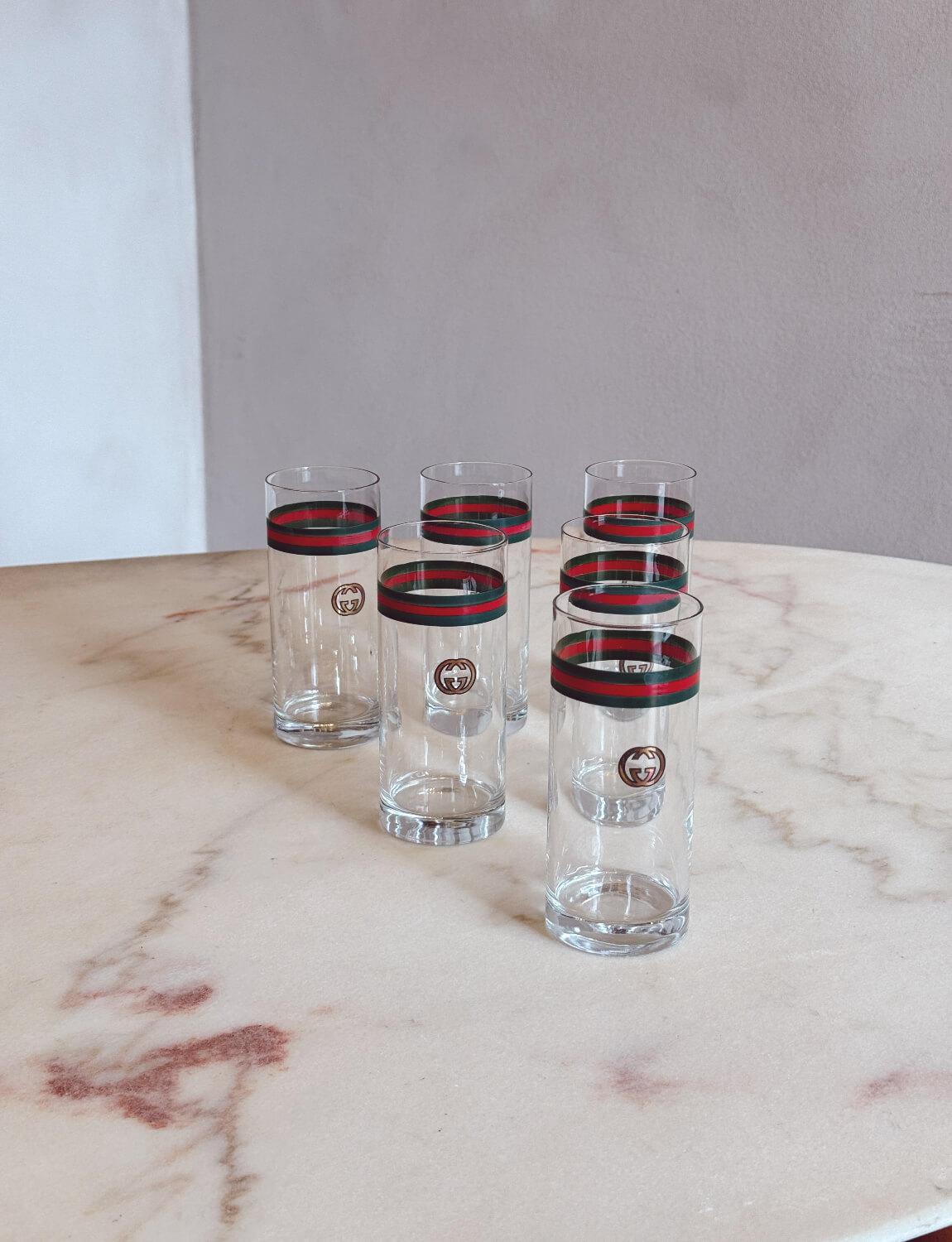 Sechser-Set 1970er Gucci-Brillen (Glaskunst) im Angebot