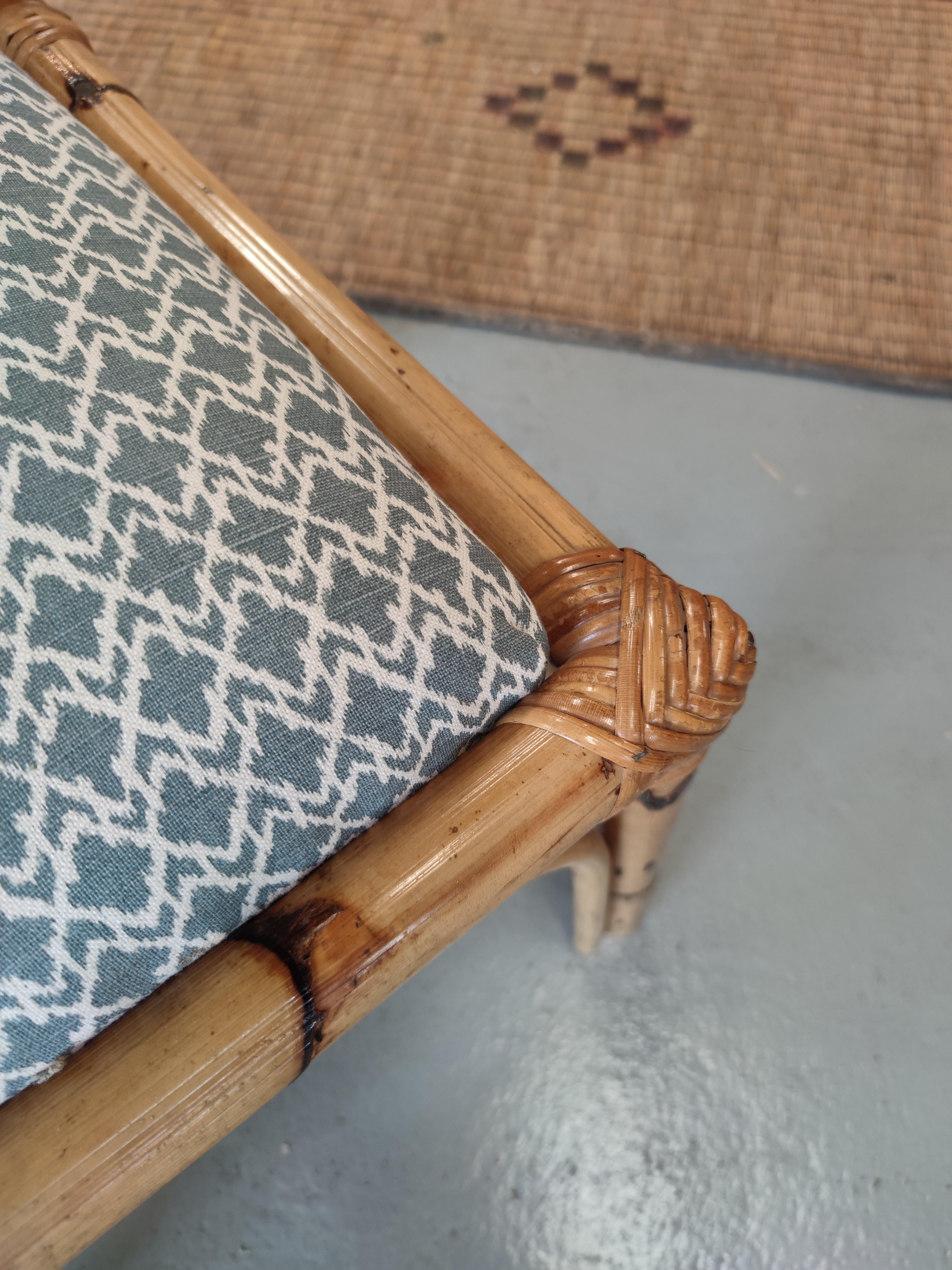 Set of Six 1970s Spanish Hand Woven Wicker and Cane Chairs 12