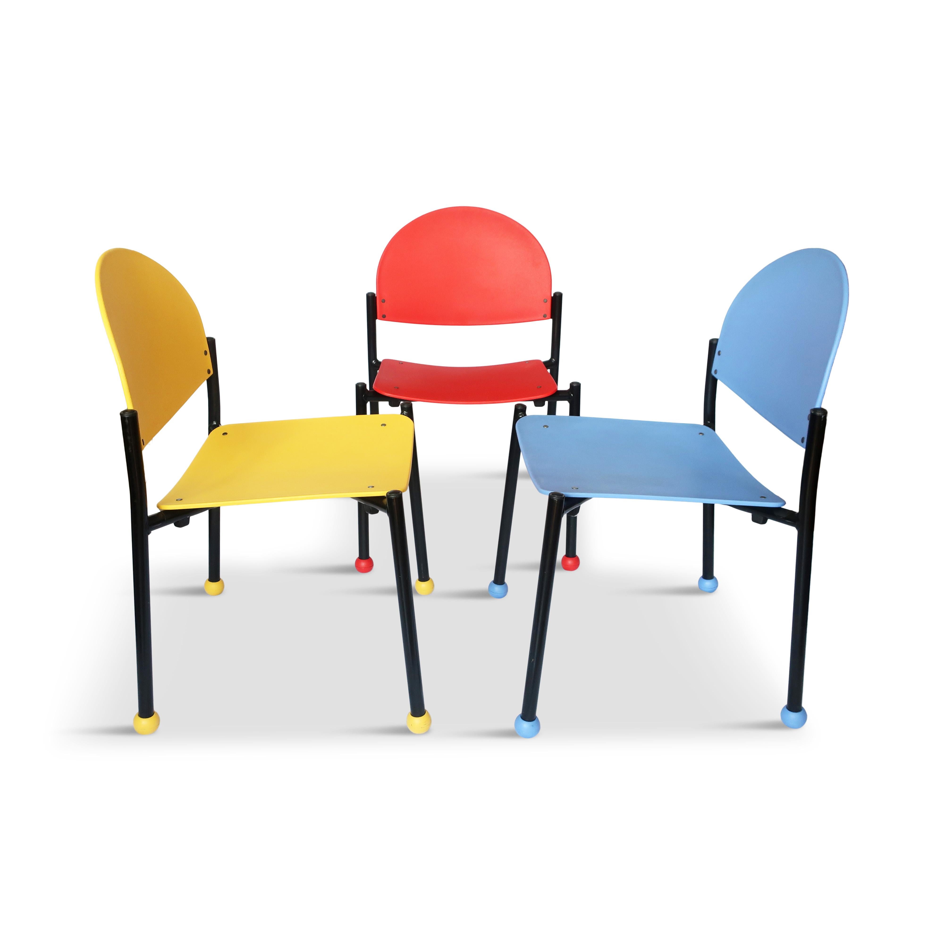 Set of Six 1980s Bola Chairs by Ron Kemnitzer In Good Condition For Sale In Brooklyn, NY