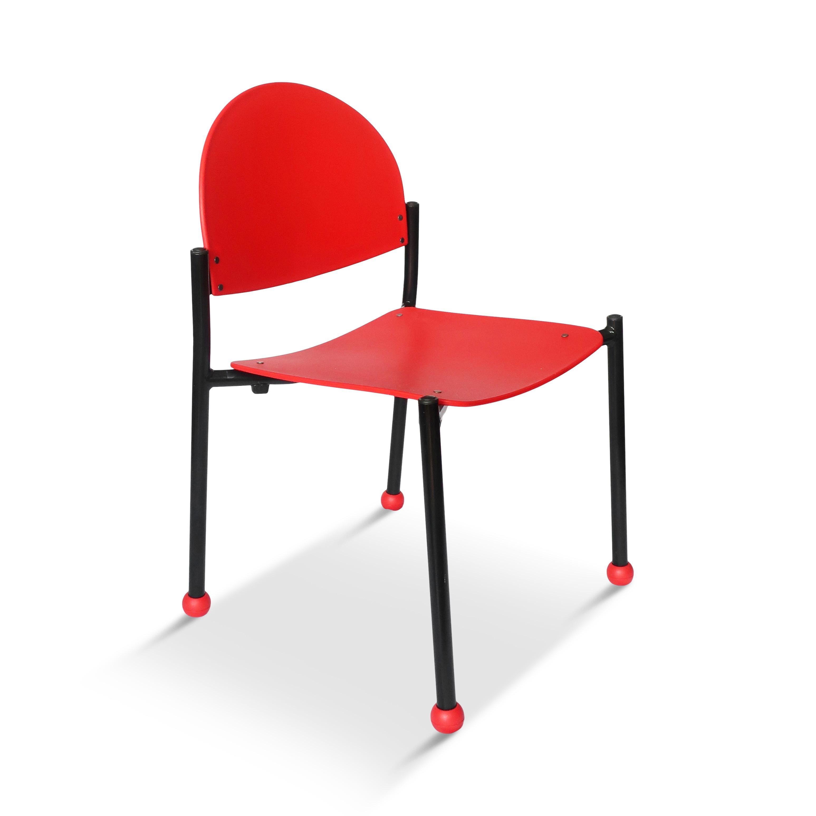 Metal Set of Six 1980s Bola Chairs by Ron Kemnitzer For Sale