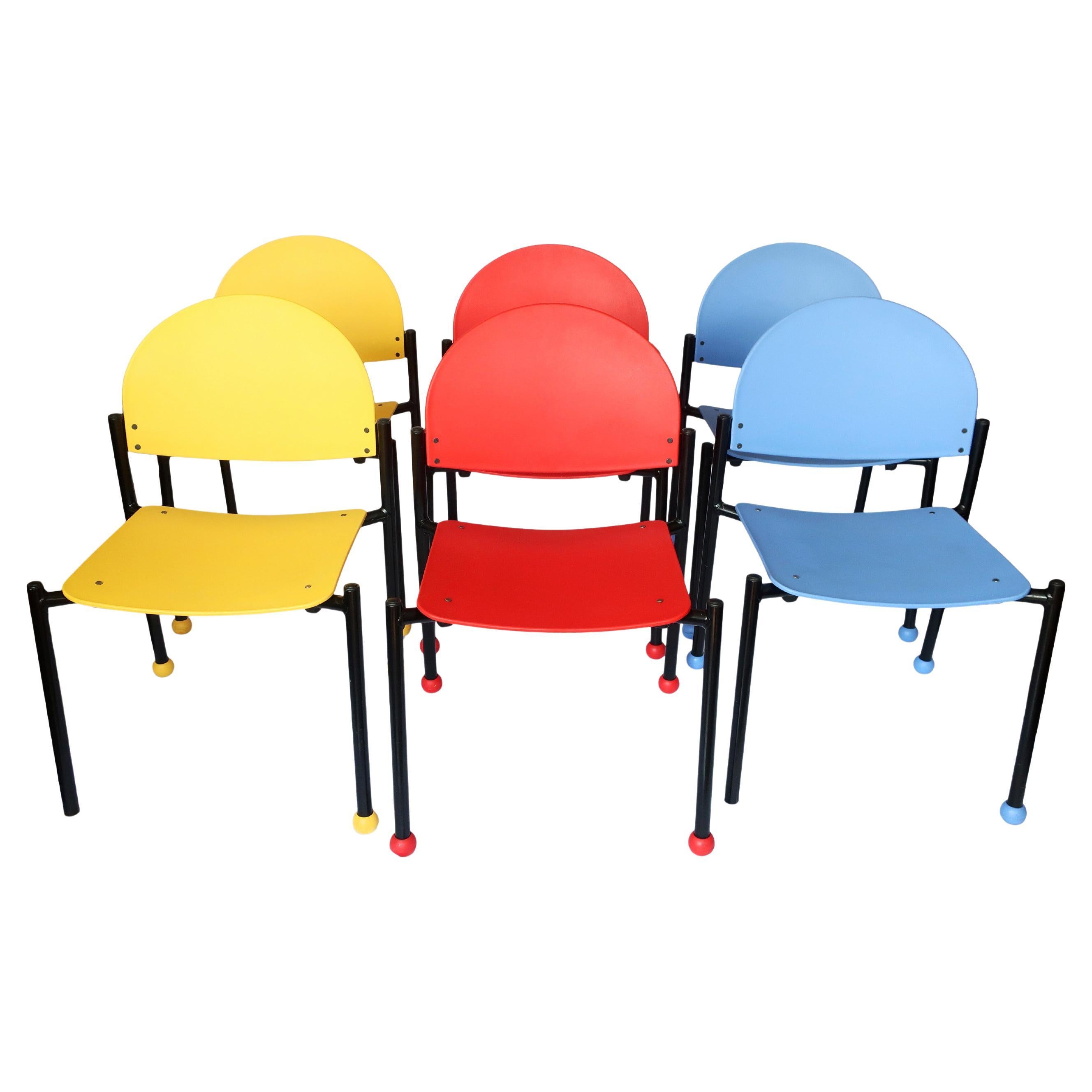 Set of Six 1980s Bola Chairs by Ron Kemnitzer For Sale