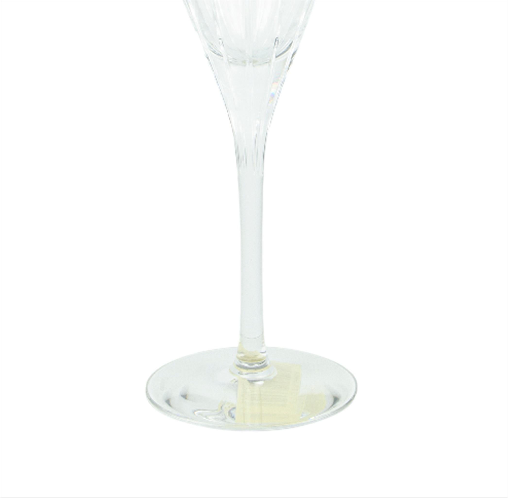 Moulé Ensemble de six flûtes à champagne en cristal soufflé 