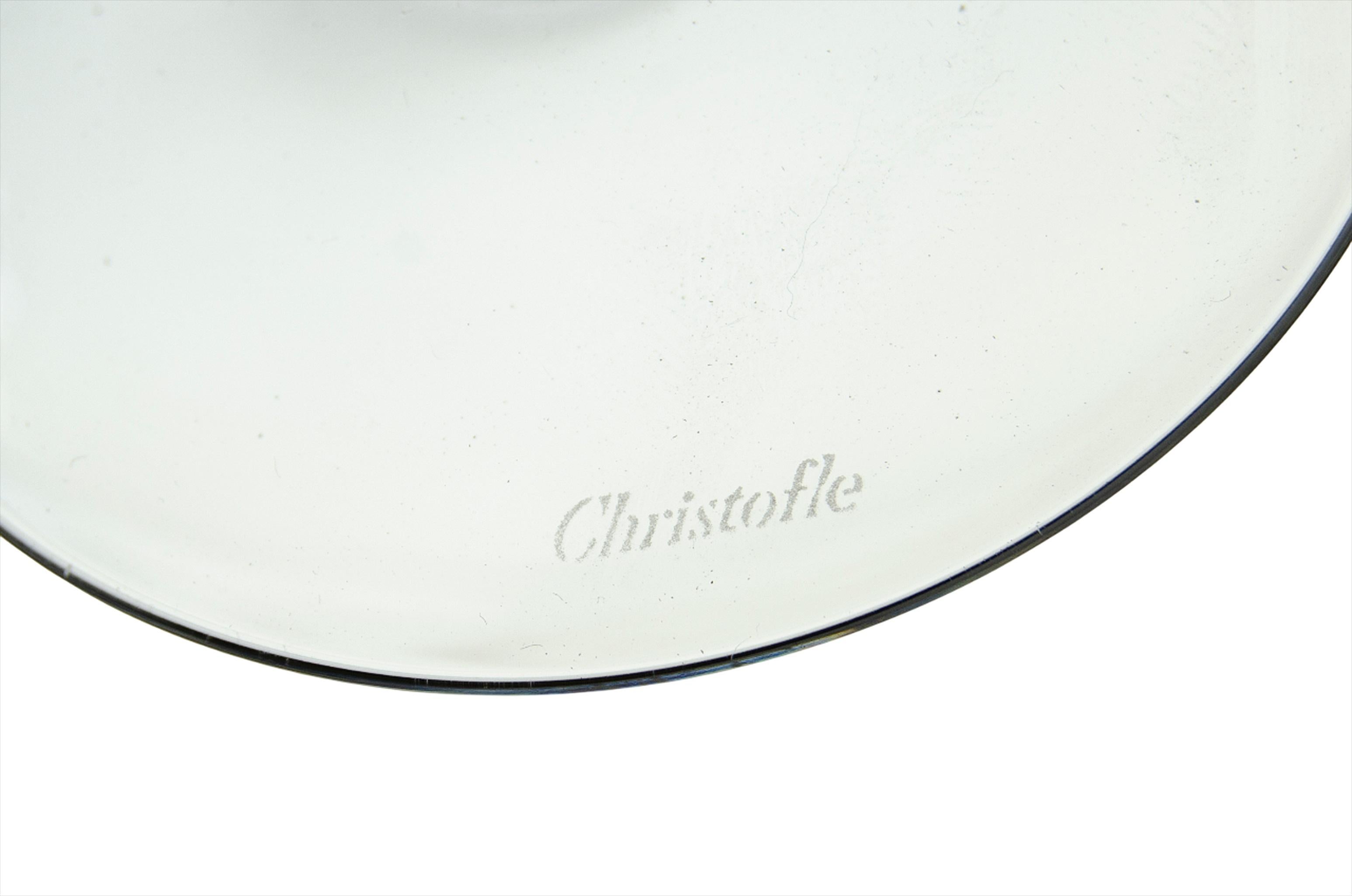 Ensemble de six verres à vin blanc en cristal soufflé 