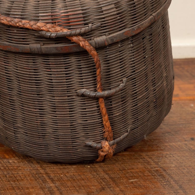 Set Of Six 19th Century African Woven Baskets With Lids Mali For Set Of Six 19th Century African Woven Baskets With Lids Mali For 13