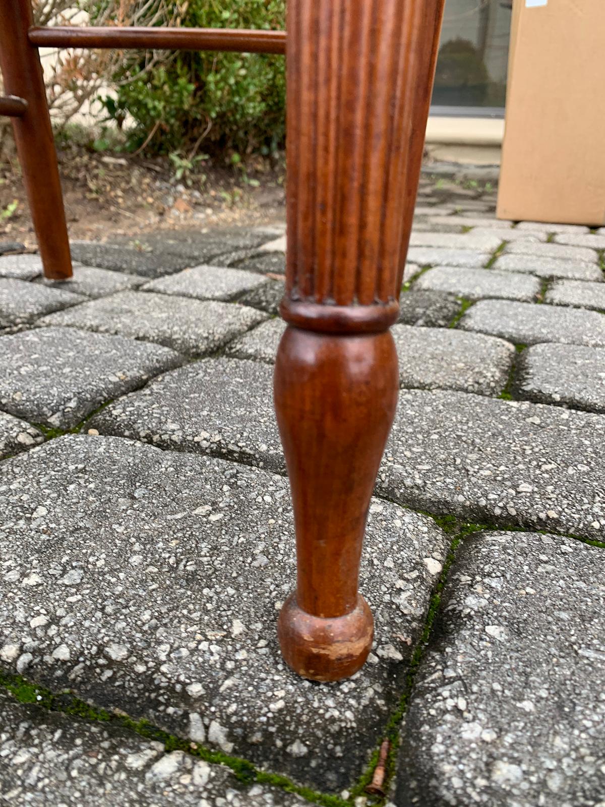 Set of Six 19th Century American Sheraton Maple Chairs with Rush Seats 10