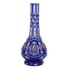 Set of Six 19th Century Bohemian Glass Huqqa Bases
