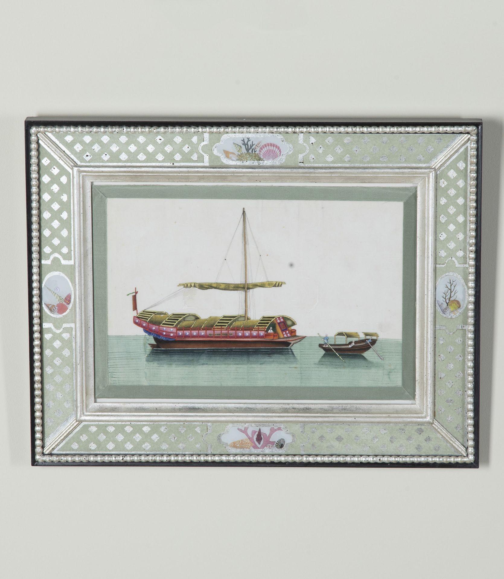 Satz von sechs chinesischen Reispapiergemälden aus dem 19. (Chinesisch) im Angebot