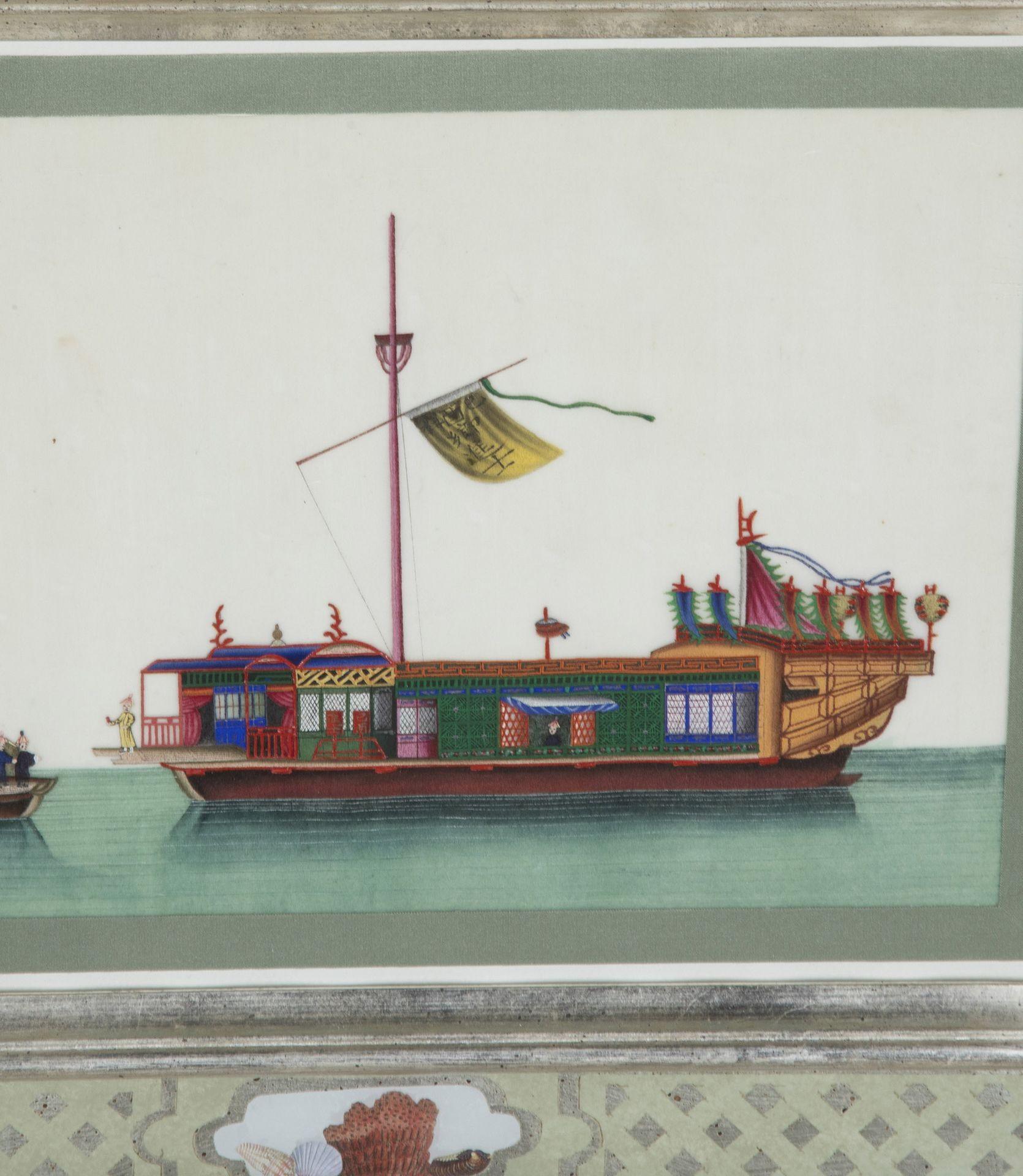 Satz von sechs chinesischen Reispapiergemälden aus dem 19. (19. Jahrhundert) im Angebot