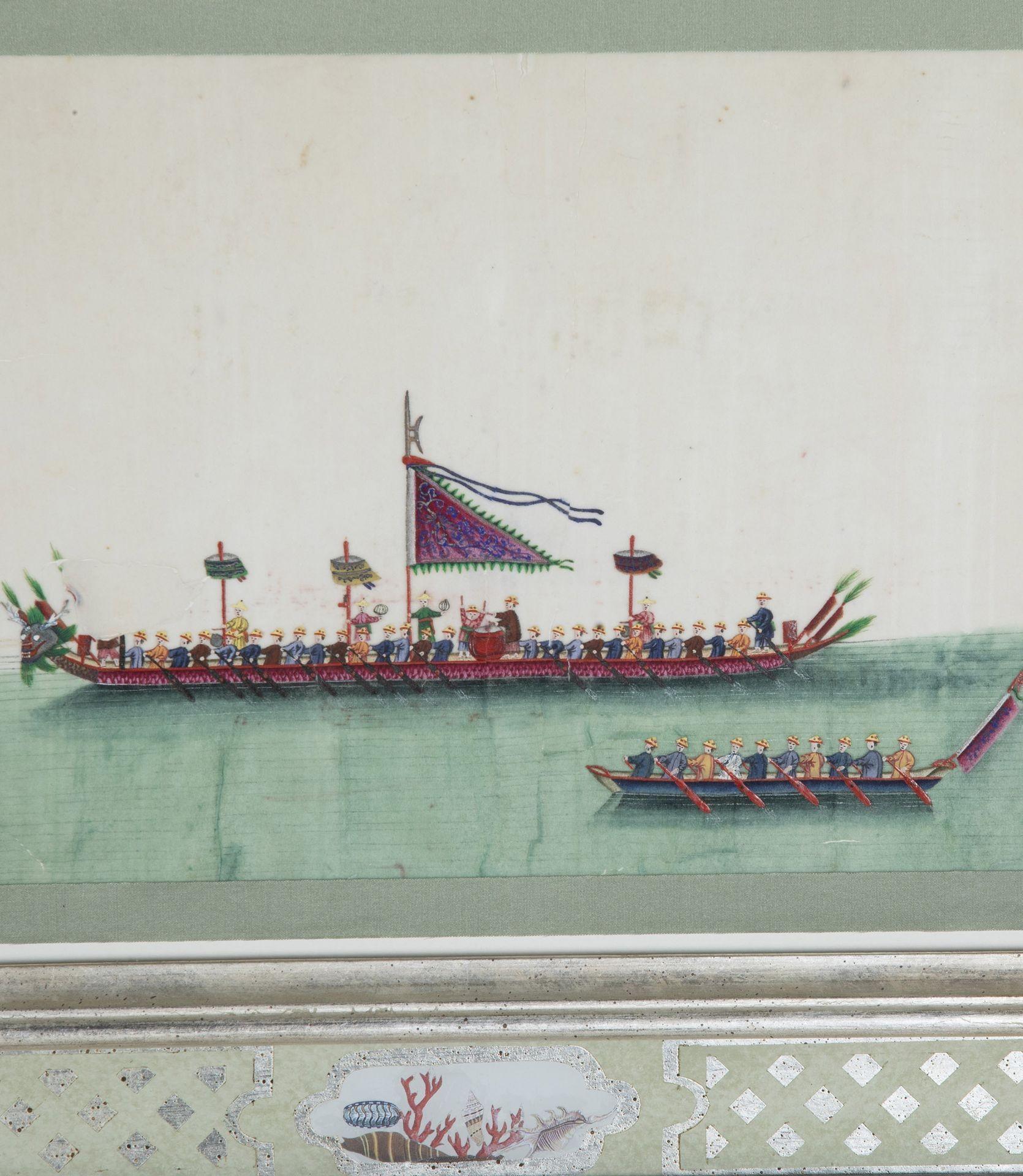 Satz von sechs chinesischen Reispapiergemälden aus dem 19. im Angebot 1