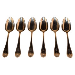 Antique Set of Six 19th Century Coin Silver Spoons