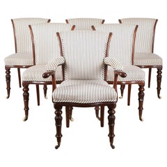 Conjunto de seis sillas de comedor inglesas del siglo XIX