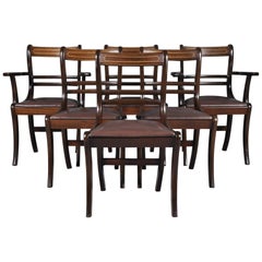 Set of Six 19th Century English Neoclassical Dining Chairs
