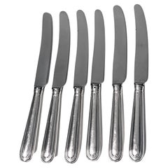 Set of six 19th century English Silver Thread Knives, London 1857, George Adams