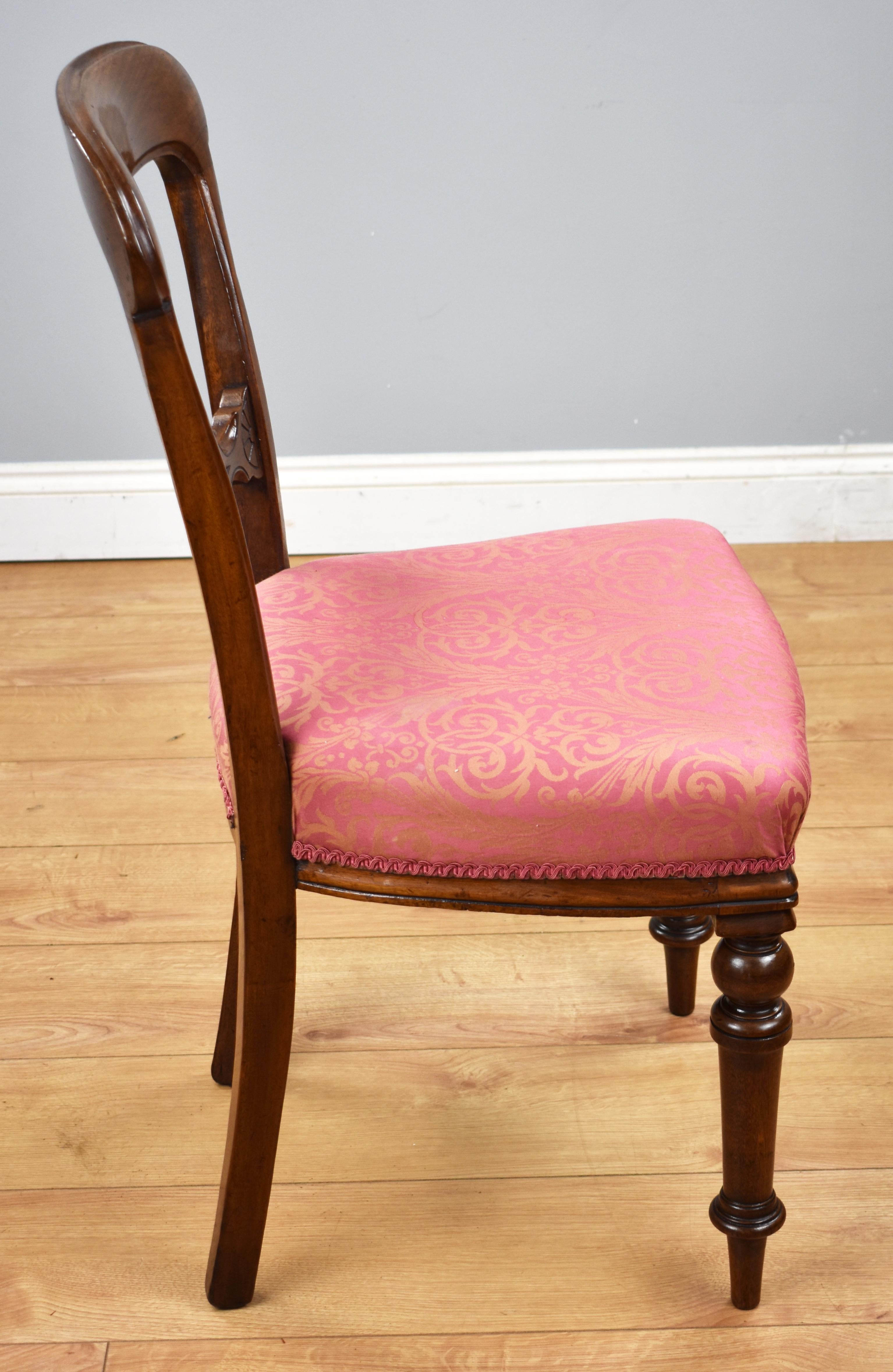 Set of Six 19th Century English Victorian Mahogany Dining Chairs 3