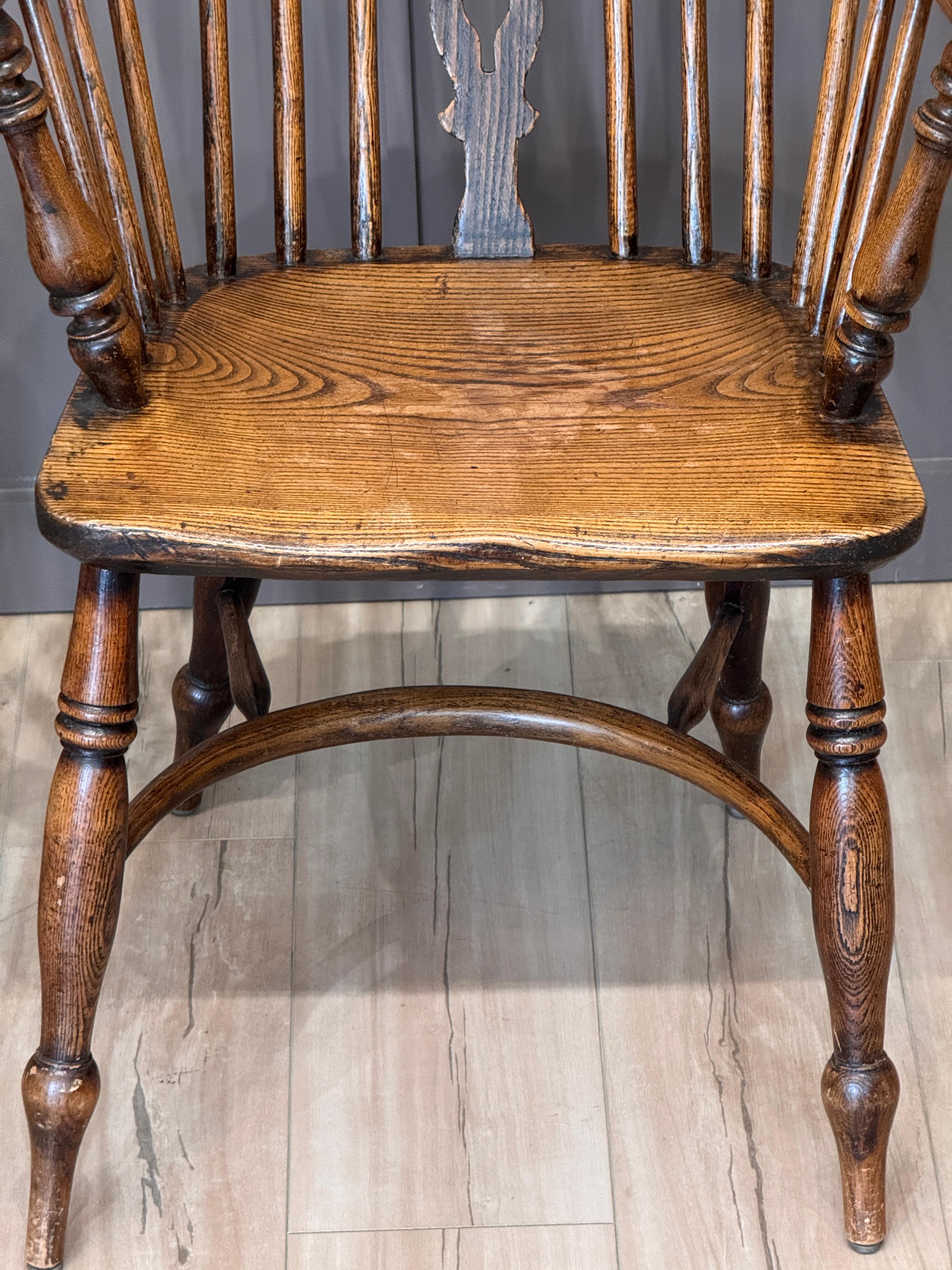 Conjunto de seis sillones Windsor ingleses del siglo XIX en venta 1