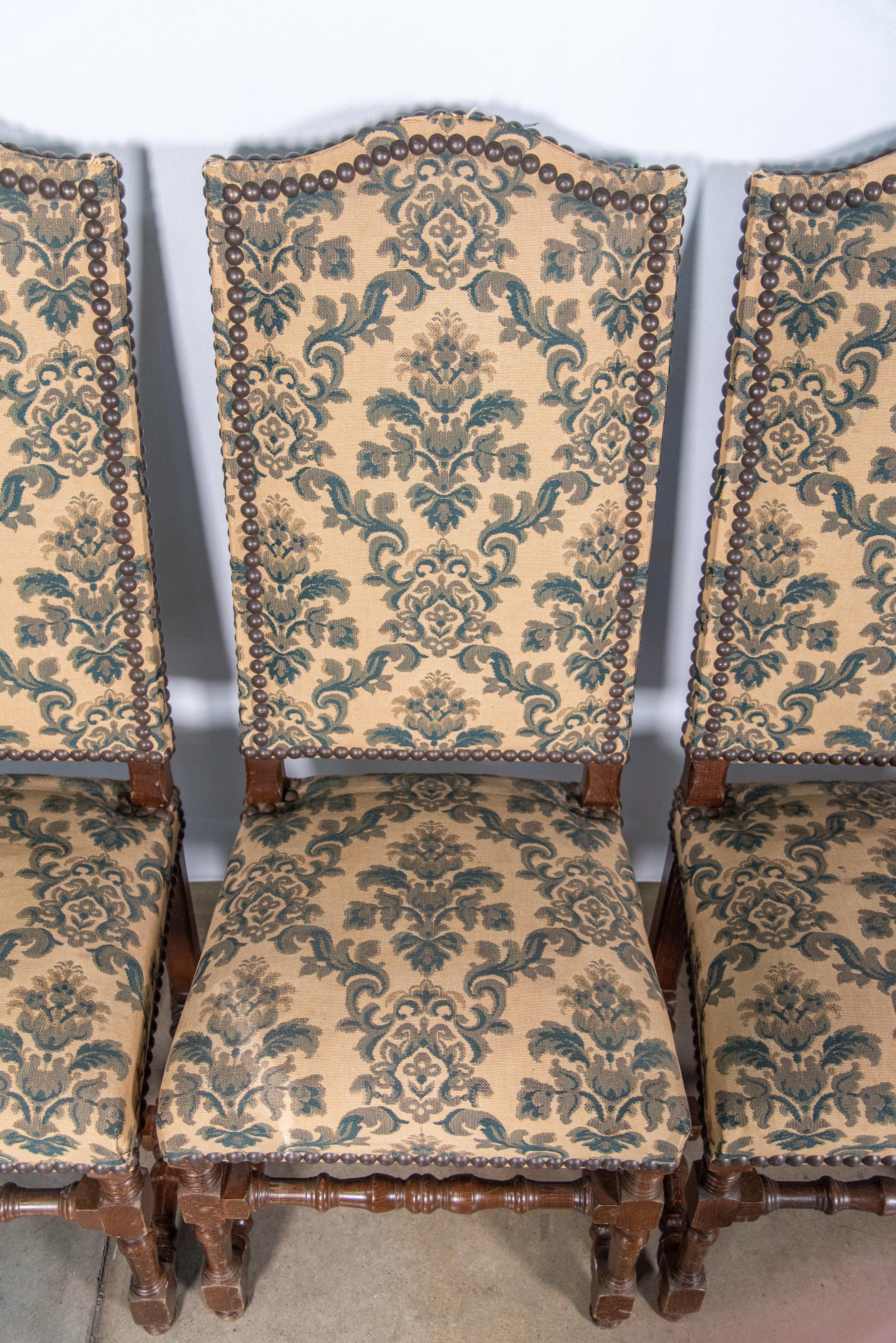 Set of Six 19th Century French Dining Chairs For Sale 1