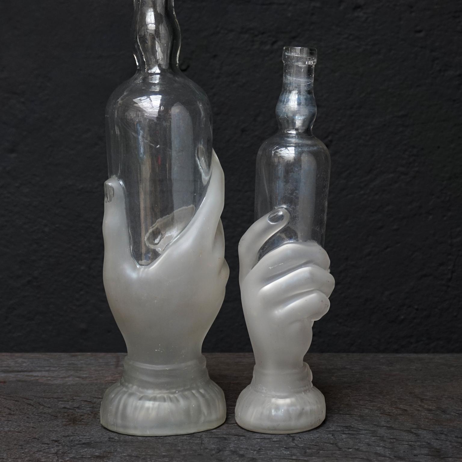 Set of Six 19th Century French Legras & Cie, Victorian Glass Bath Soap Bottles 11