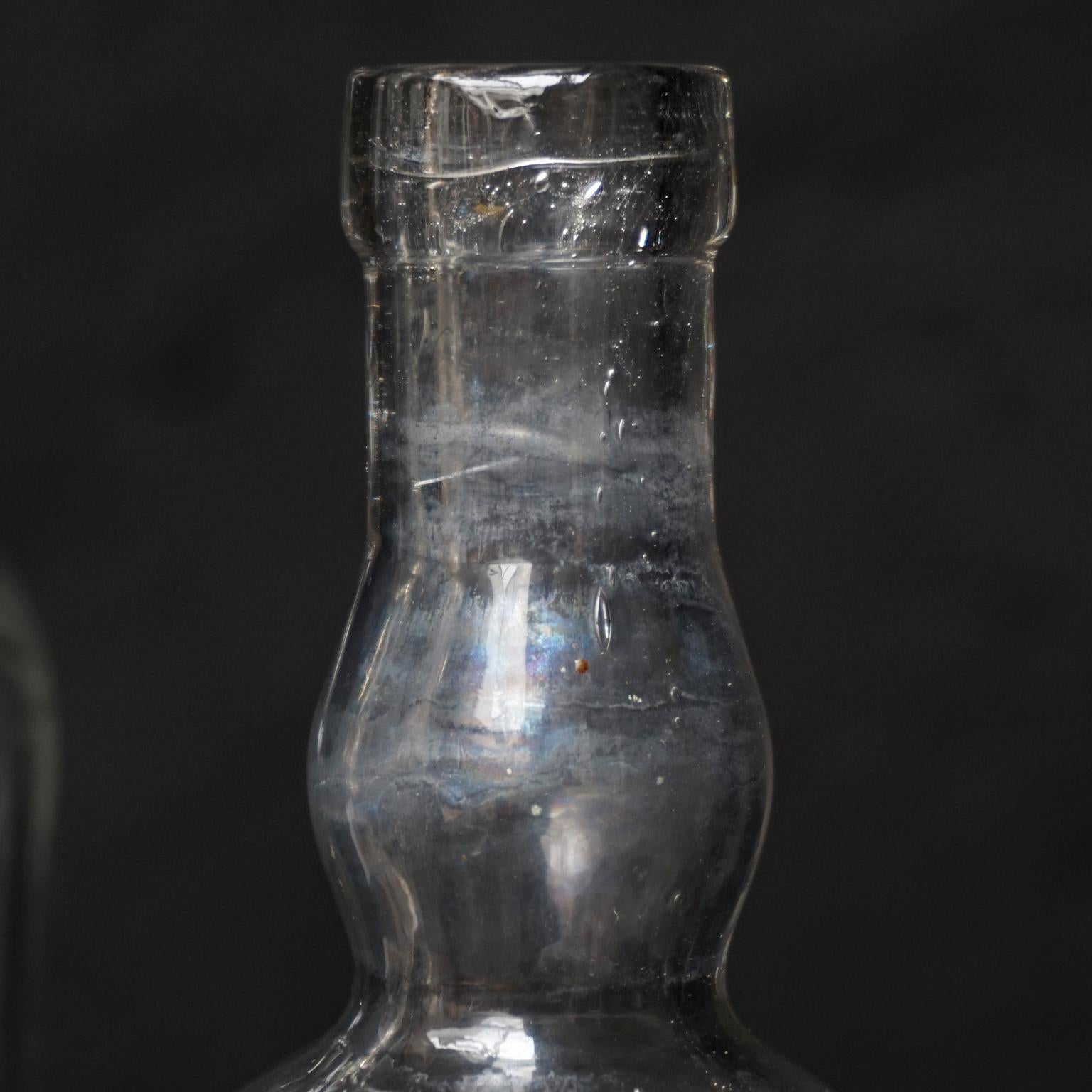 Set of Six 19th Century French Legras & Cie, Victorian Glass Bath Soap Bottles 13