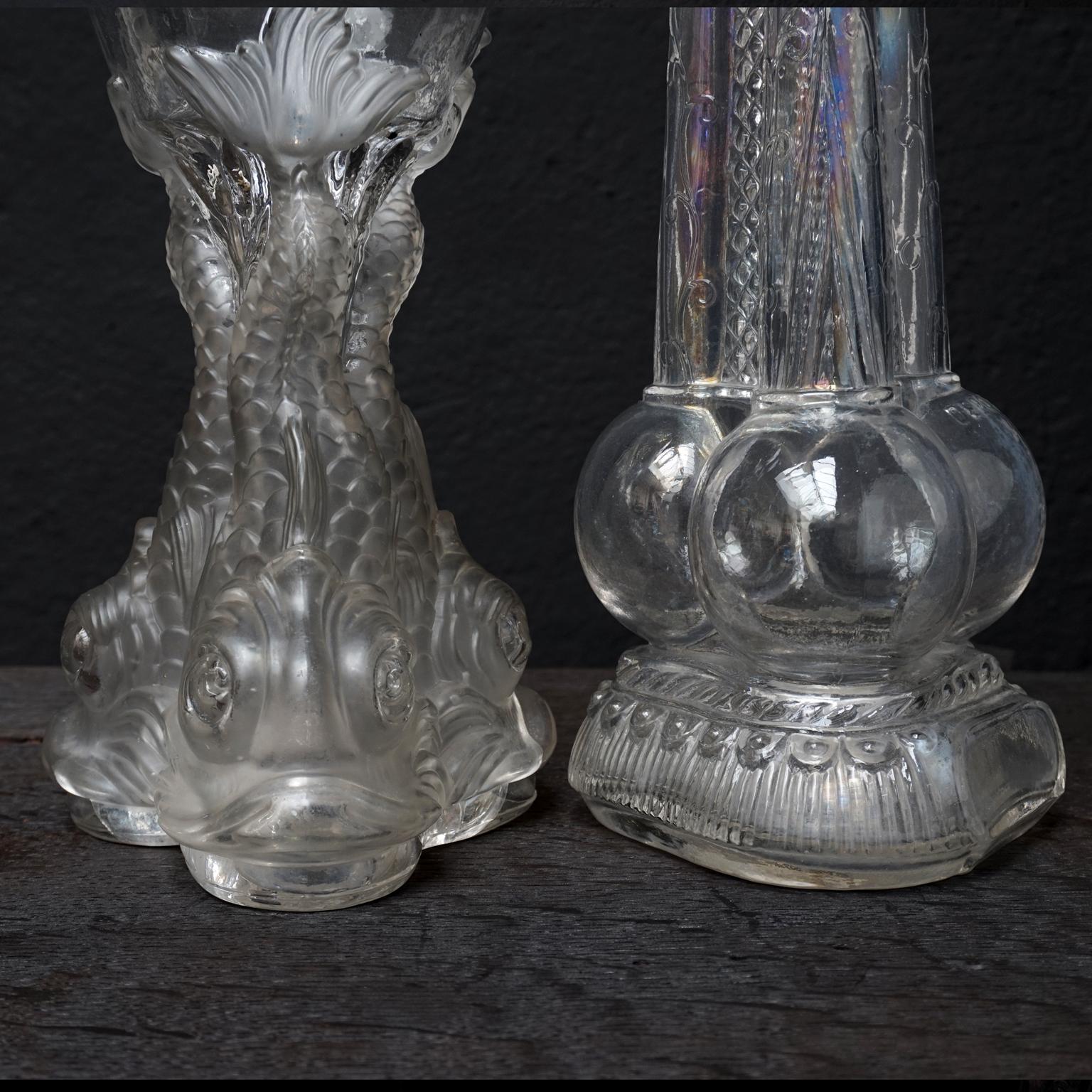 Set of Six 19th Century French Legras & Cie, Victorian Glass Bath Soap Bottles 2