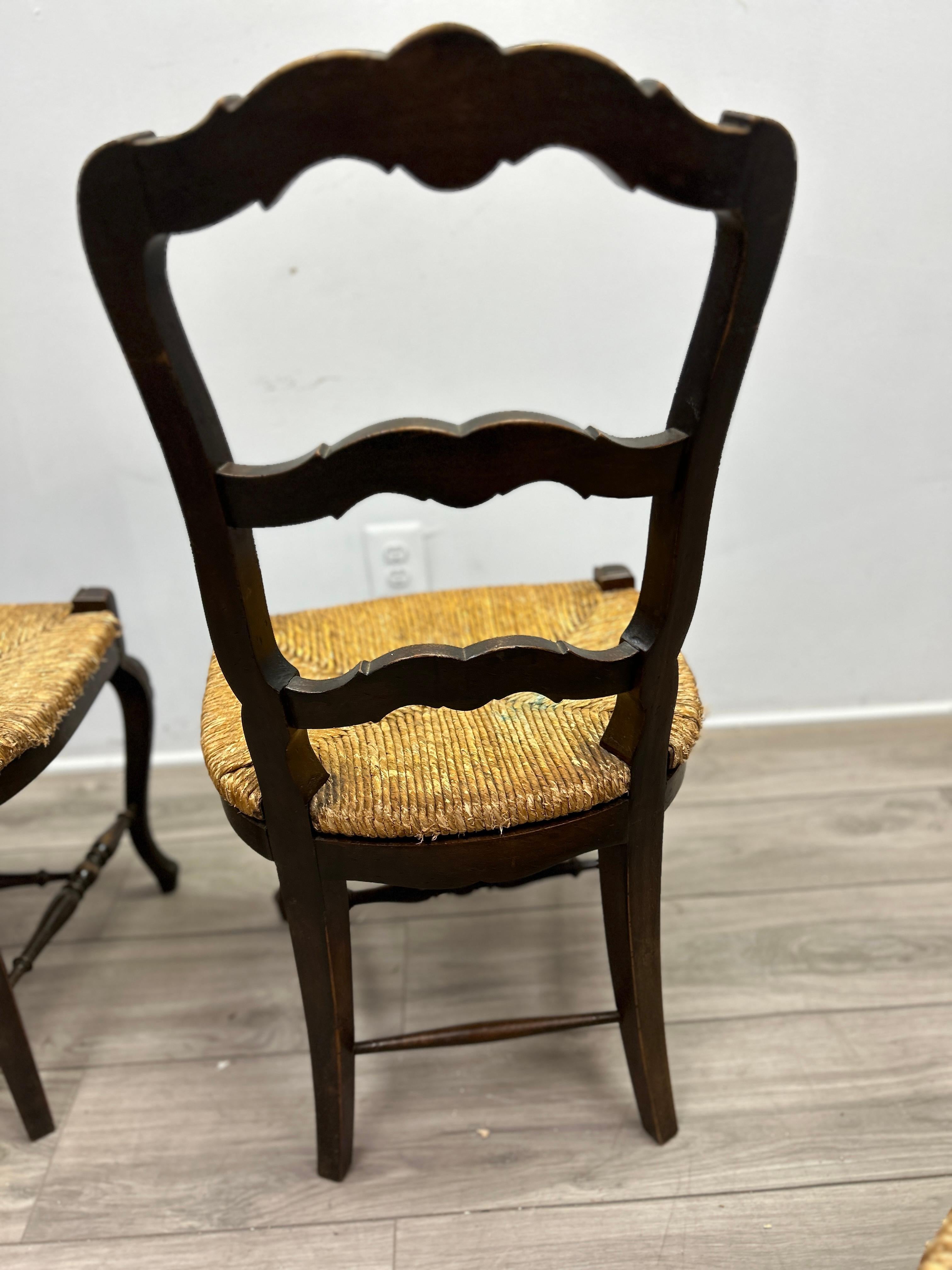 Set of Six 19th Century French Provincial Dining Chairs For Sale 7