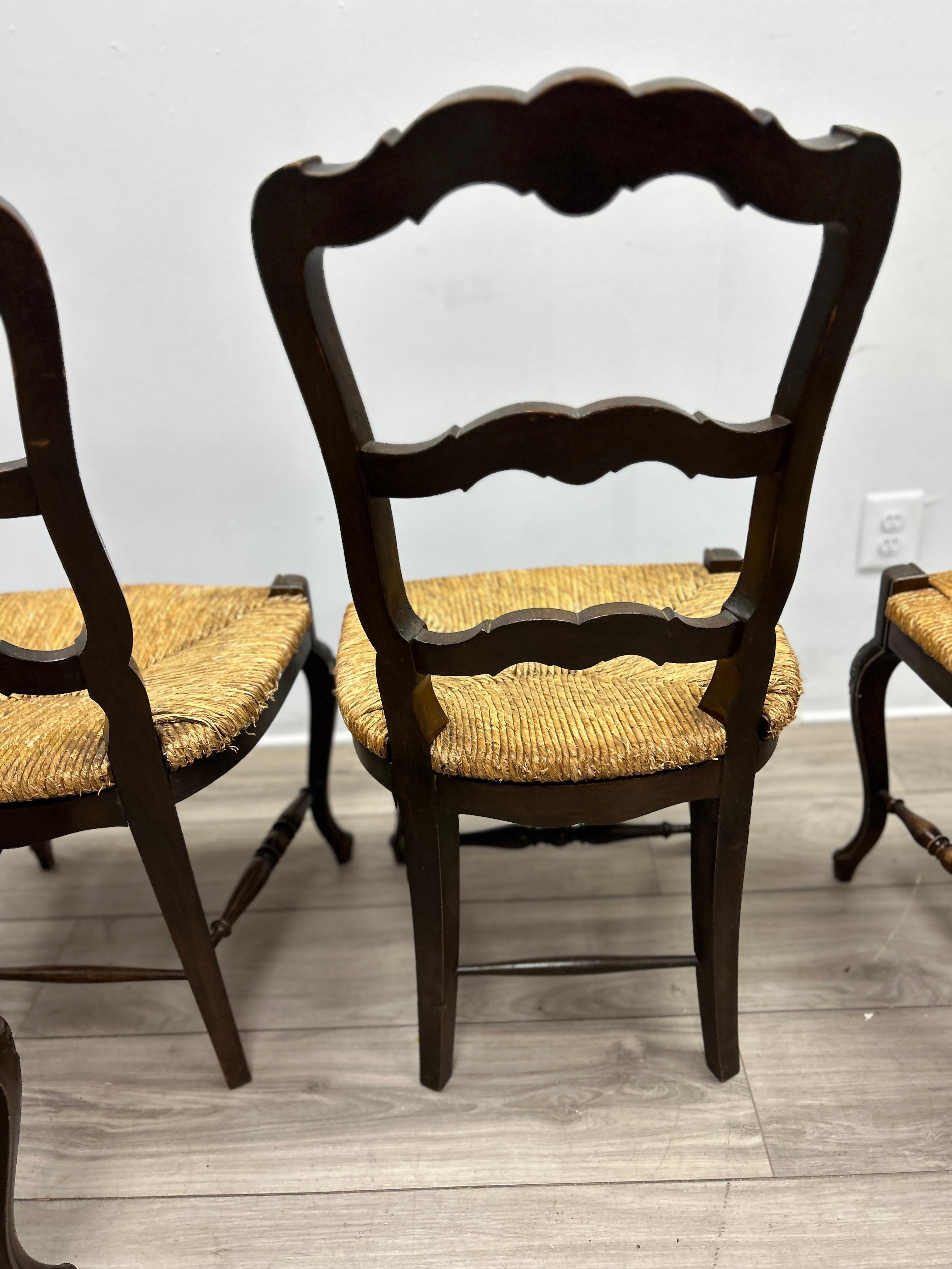 Set of Six 19th Century French Provincial Dining Chairs 8