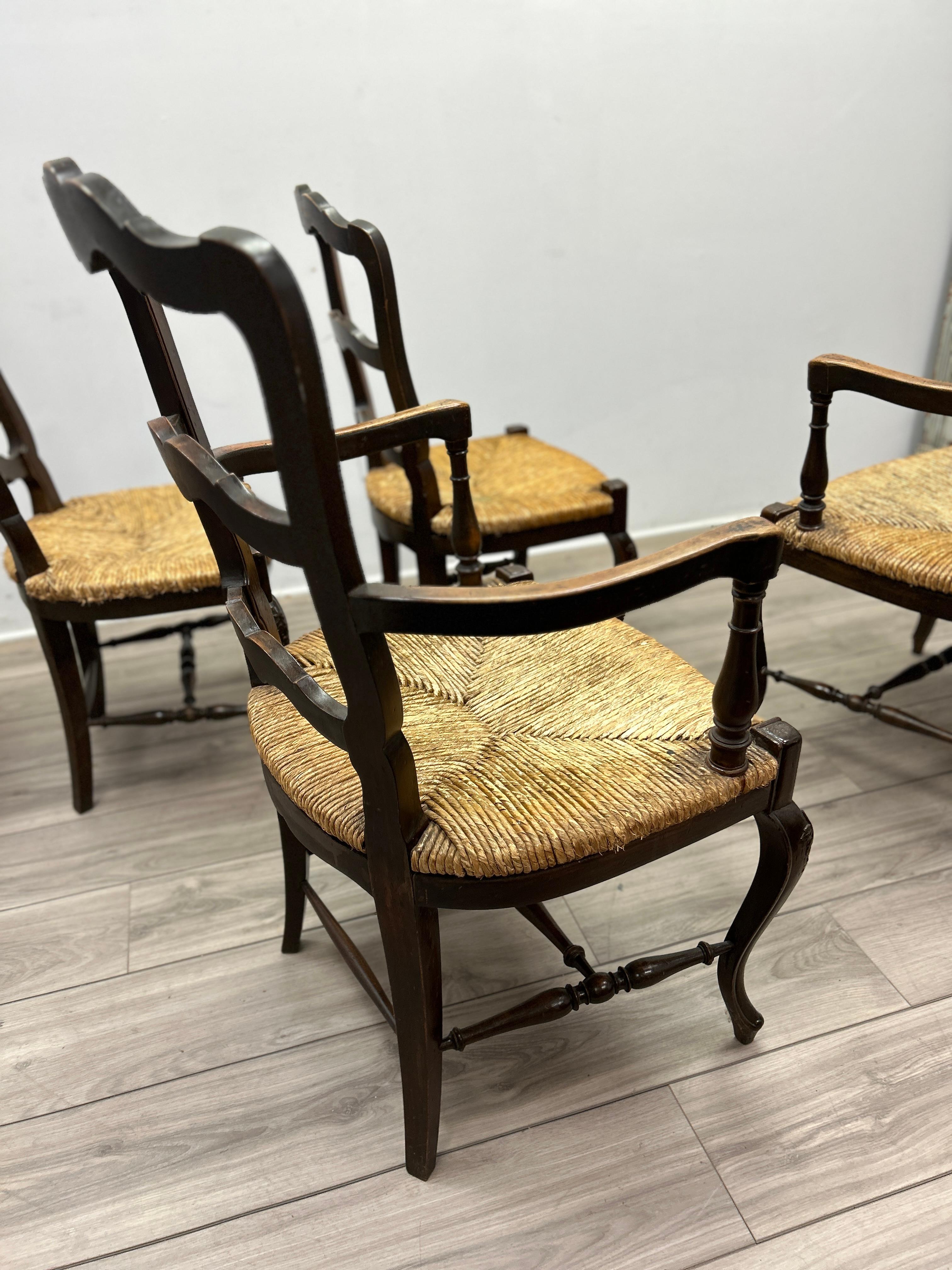 Set of Six 19th Century French Provincial Dining Chairs For Sale 11