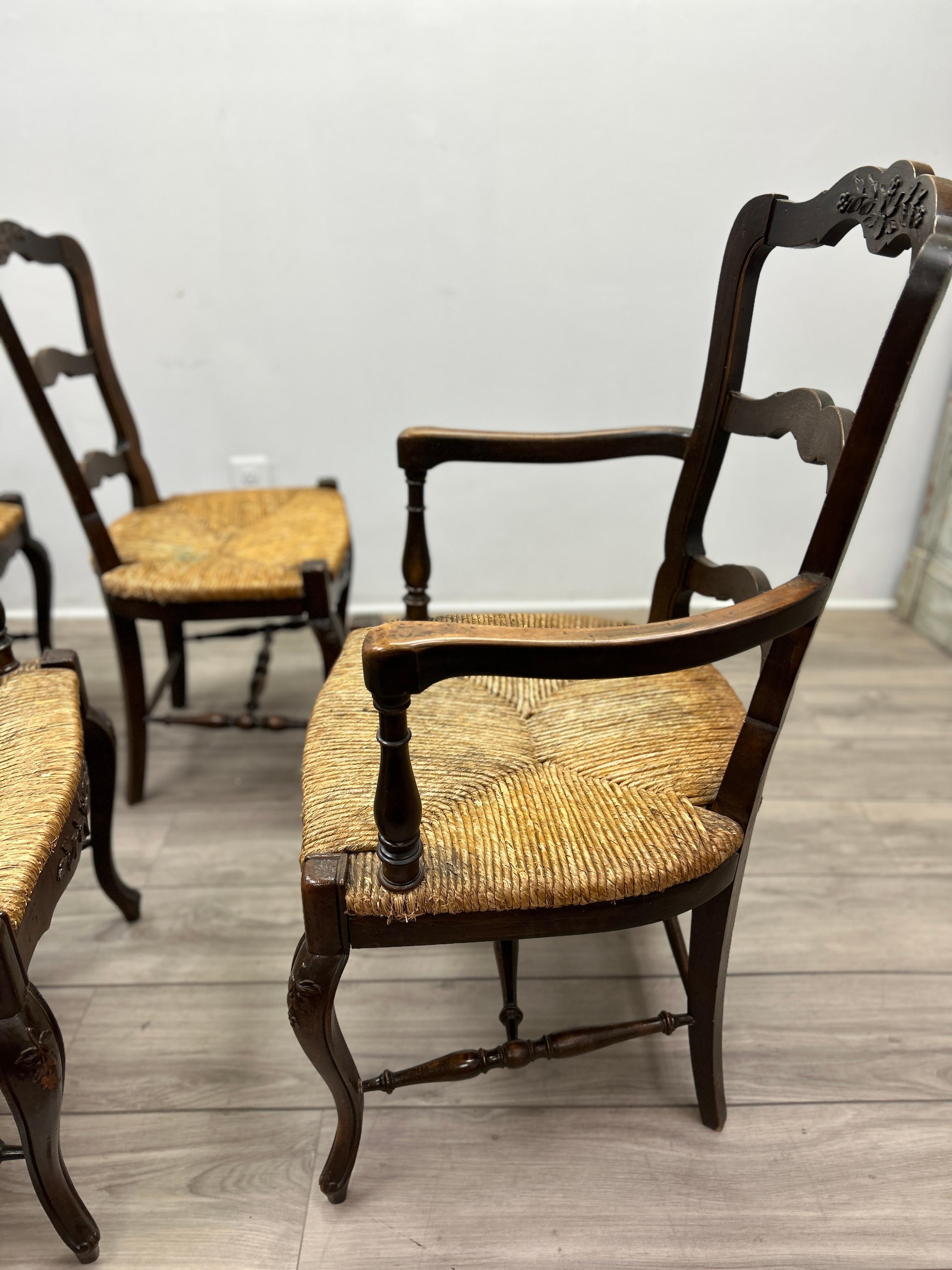 Set of Six 19th Century French Provincial Dining Chairs 12