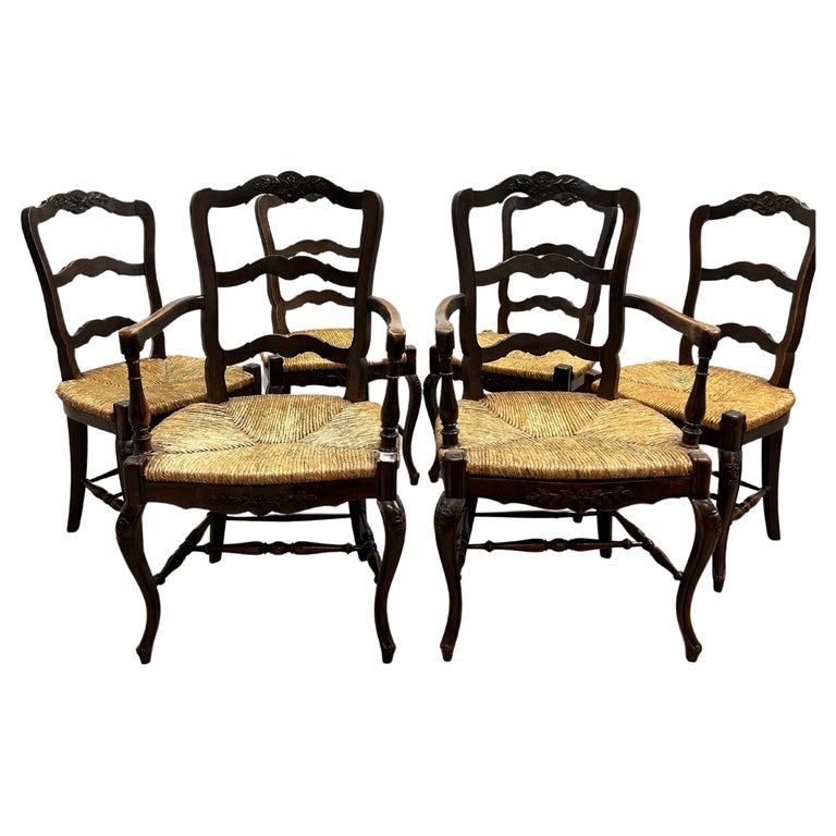 Set of Six 19th Century French Provincial Dining Chairs For Sale at 1stDibs