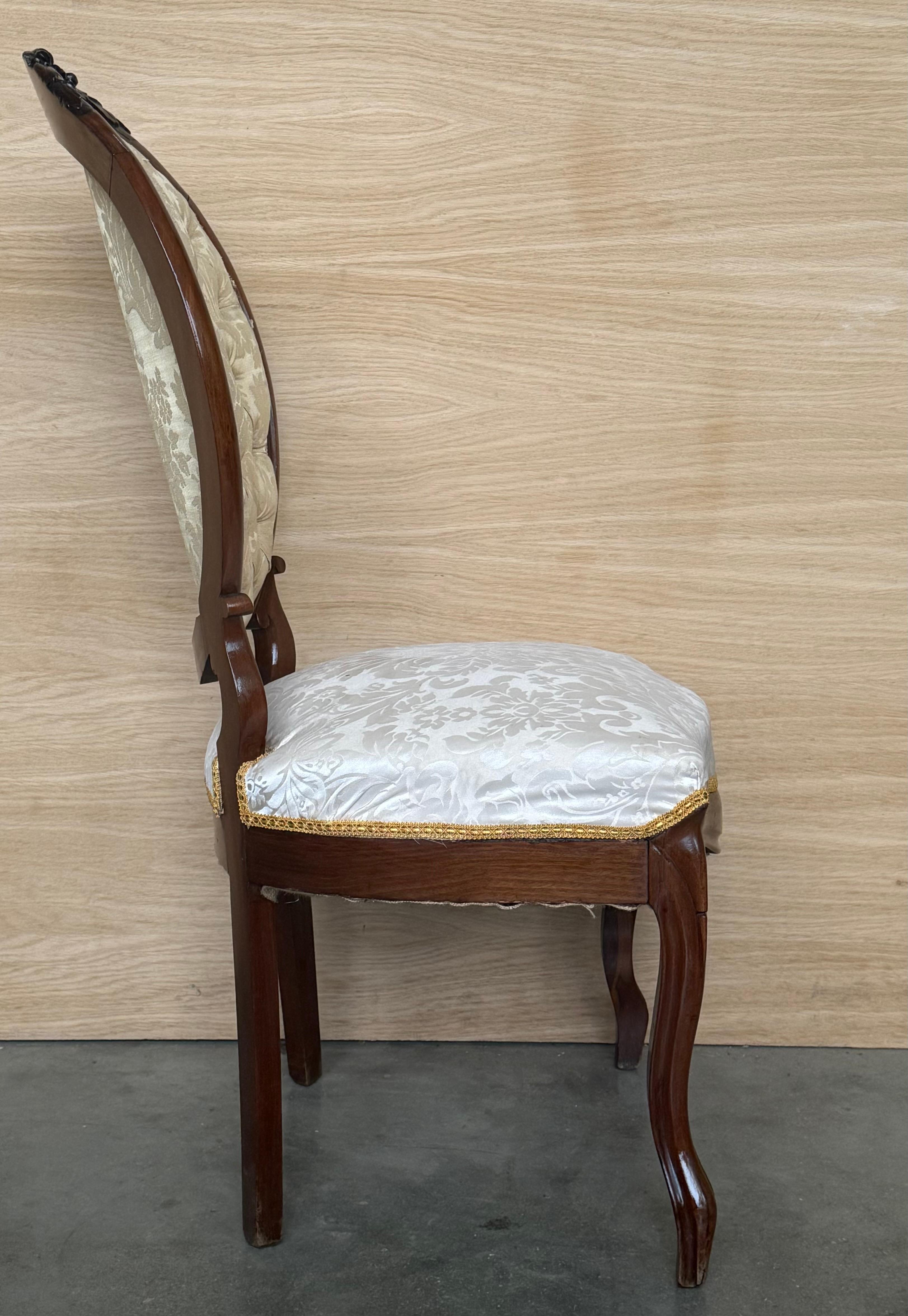 Set of Six 19th Century French Solid Walnut Louis XVI Armchairs ~ Fauteuils Bon état - En vente à Miami, FL