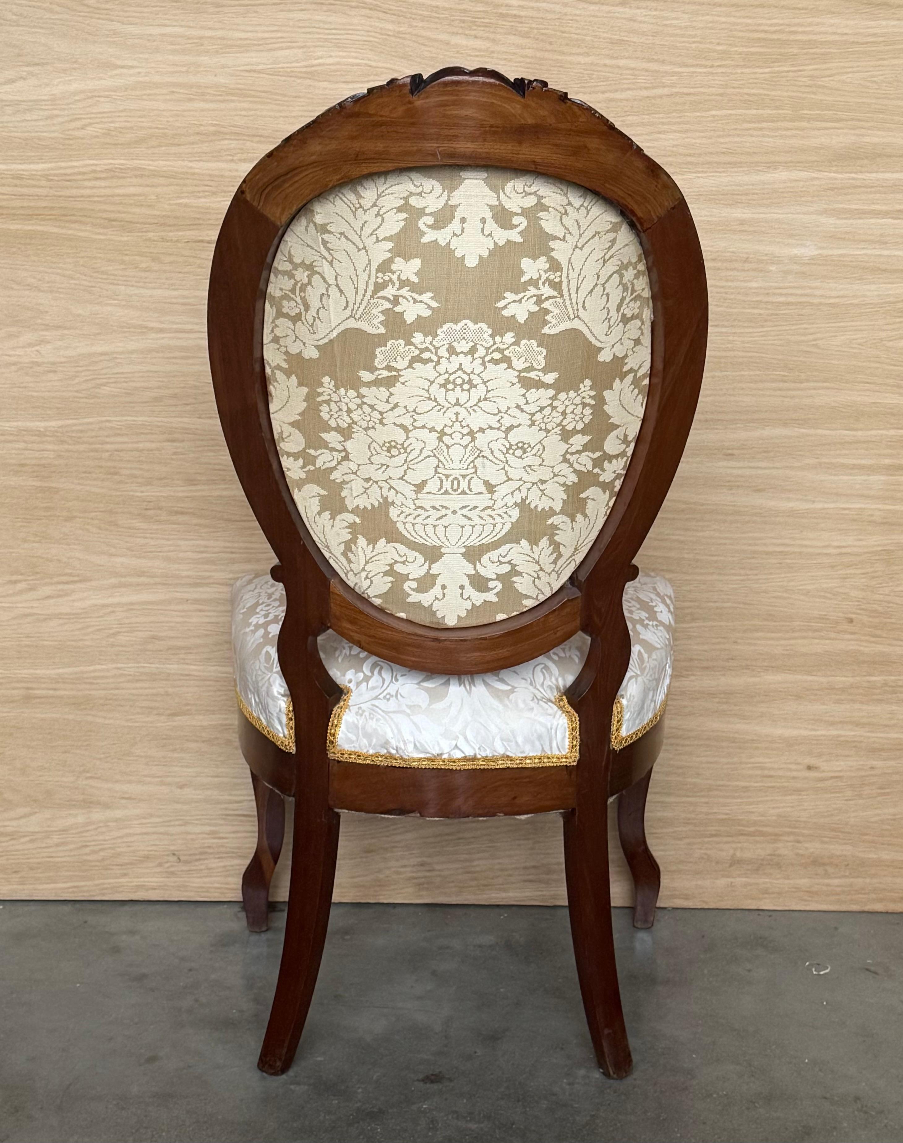 XIXe siècle Set of Six 19th Century French Solid Walnut Louis XVI Armchairs ~ Fauteuils en vente