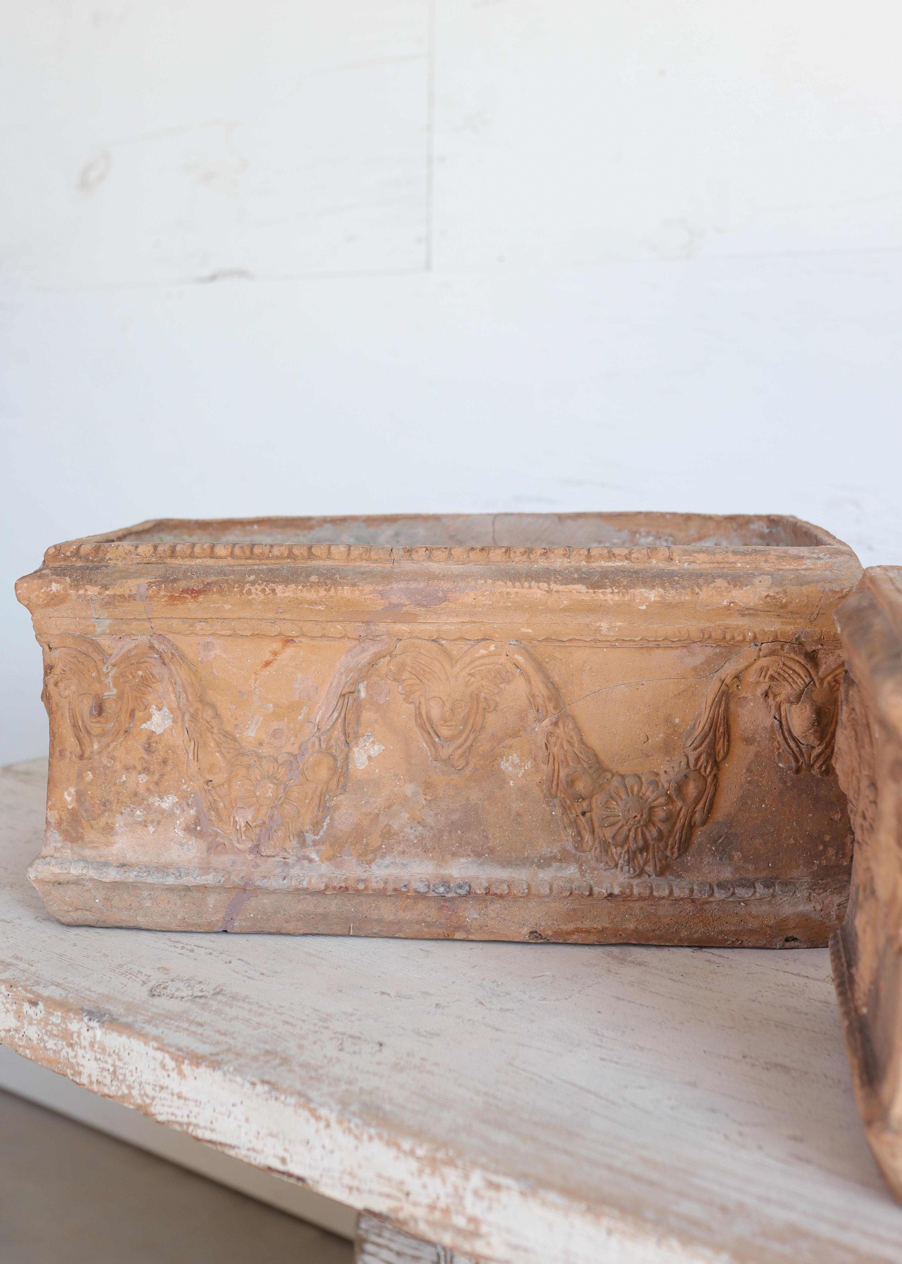 Set of Six 19th Century French Terracotta Planters For Sale 2