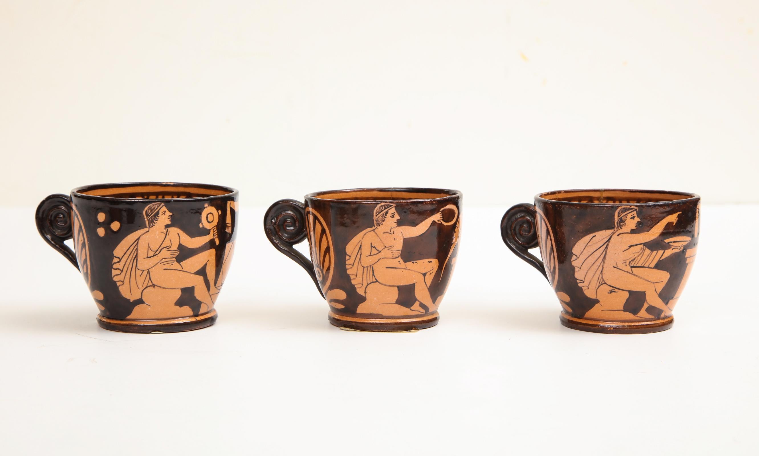 Set of Six, 19th Century Giustiniani Cups and Saucers For Sale 3