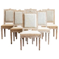 Set of Six 19th Century Gustavian Chairs