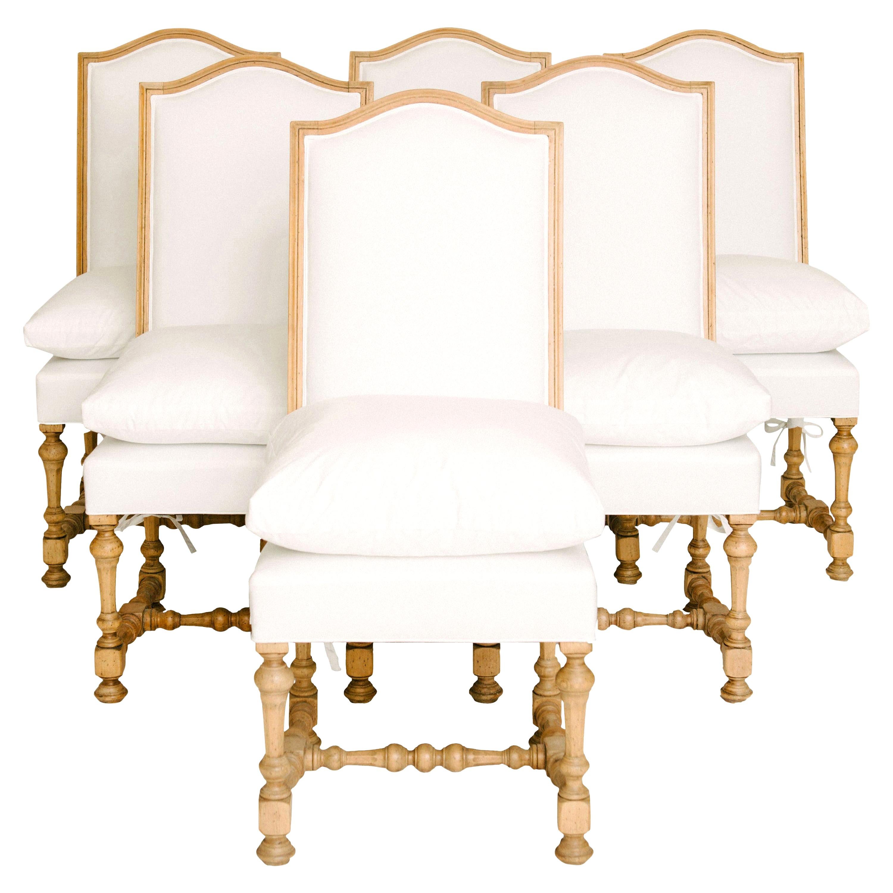 Set of Six 19th Century Louis XIV Style Dining Chairs